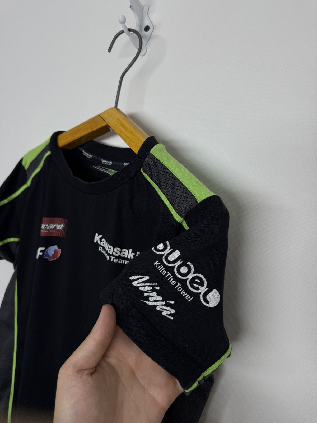 Vintage Vintage Y2k Kawasaki T shirt Motosport Racing Team Shirt Size US S / EU 44-46 / 1 - 9 Thumbnail