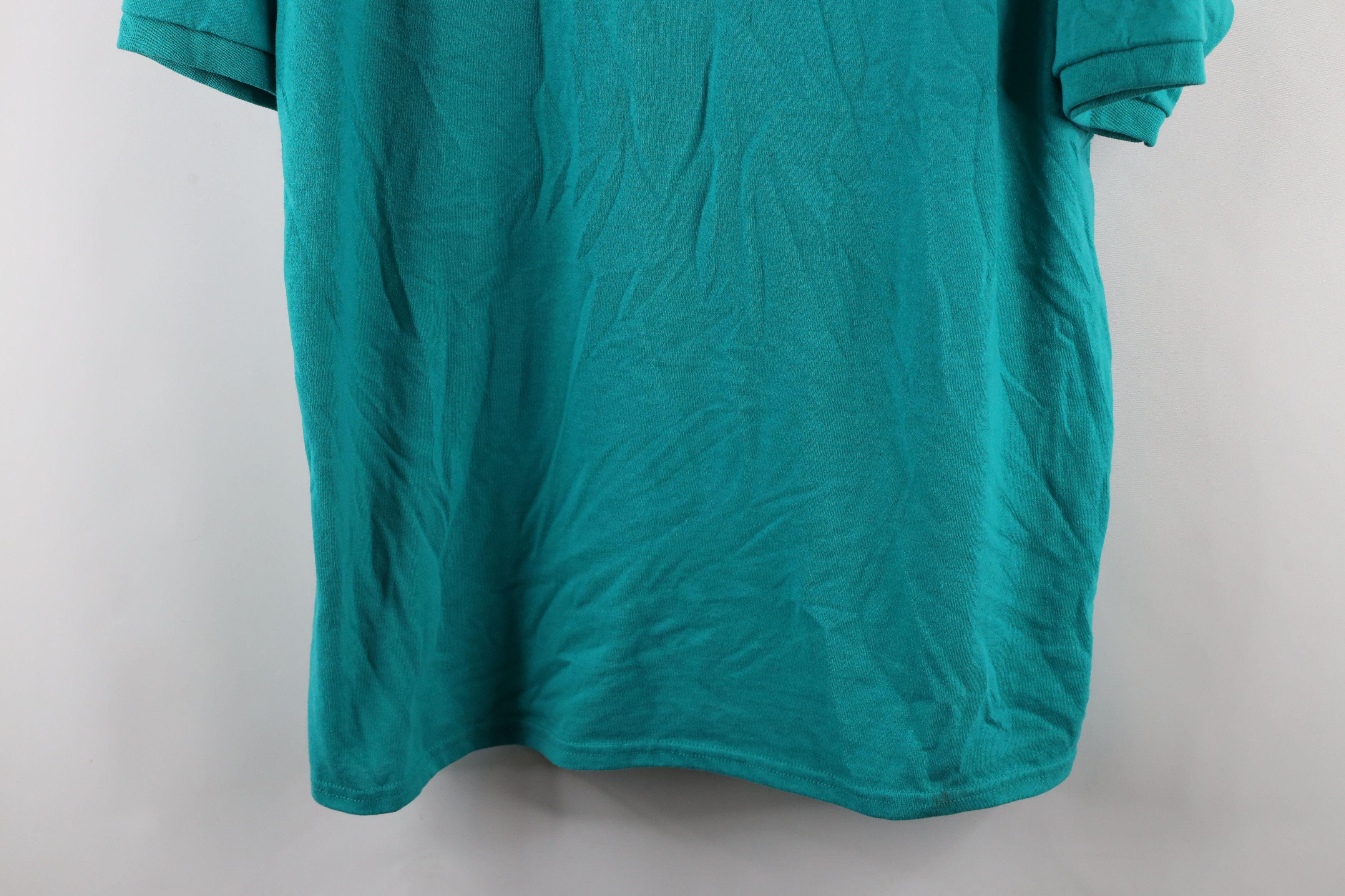 Vintage Vintage 90s Toledo Zoo & Aquarium Collared Polo Shirt Teal Size US L / EU 52-54 / 3 - 3 Thumbnail
