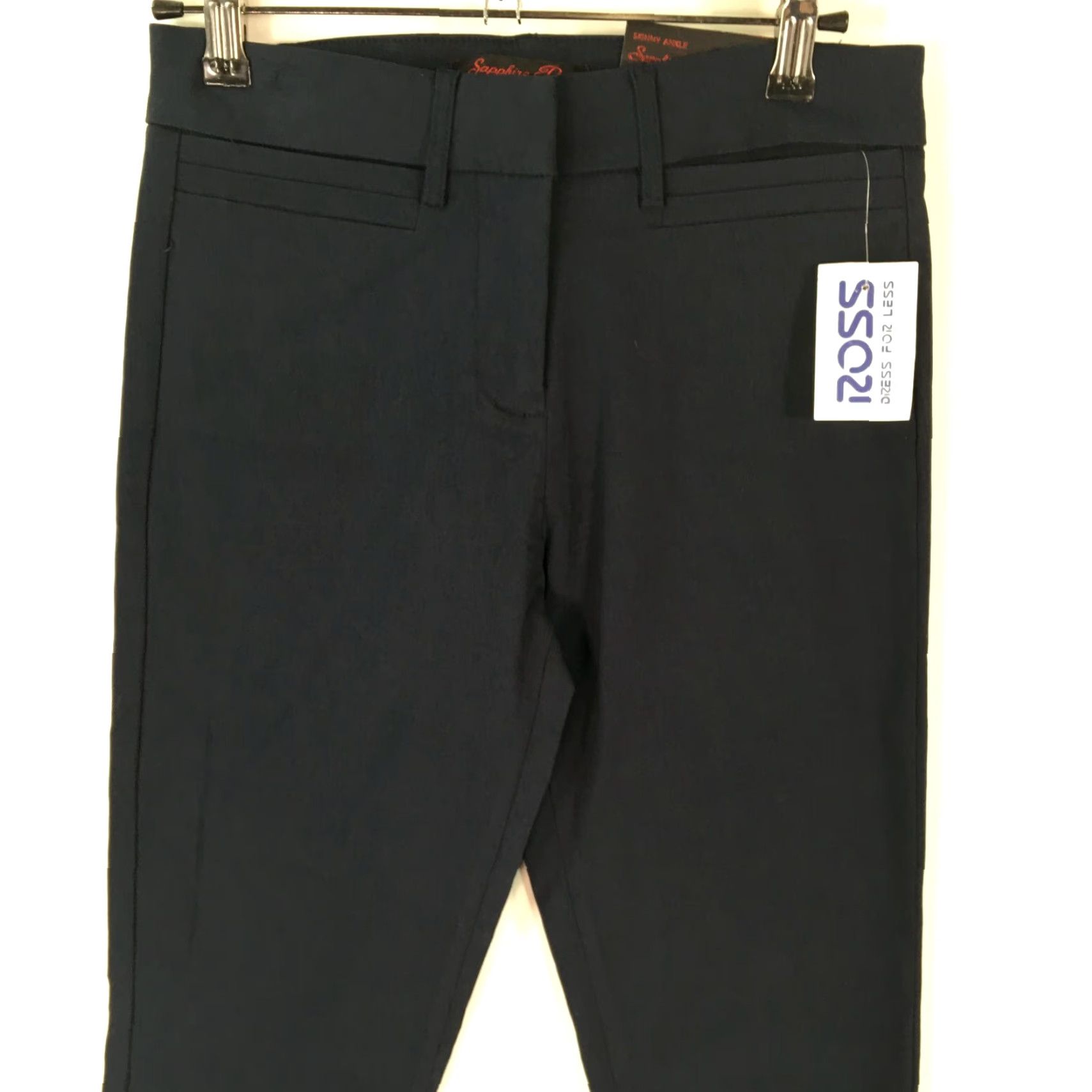 Vintage Sapphire Red Stretch Womens Casual Juniors Navy Blue Dress Pants Size 1/2 Size 25" / US 0 / IT 36 - 4 Thumbnail