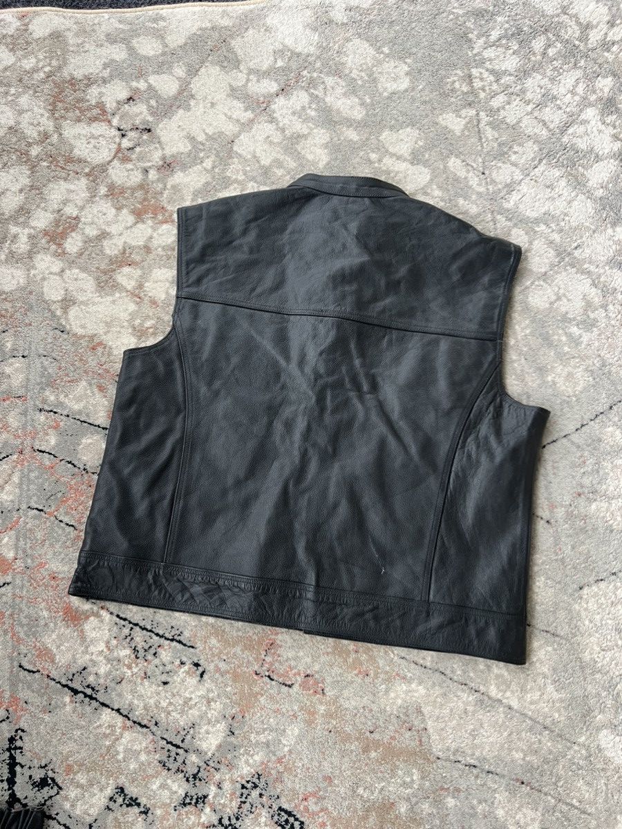 Leather Bikers Gear Motor Cycle Leather Vest And Gloves Size US XXL / EU 58 / 5 - 11 Thumbnail