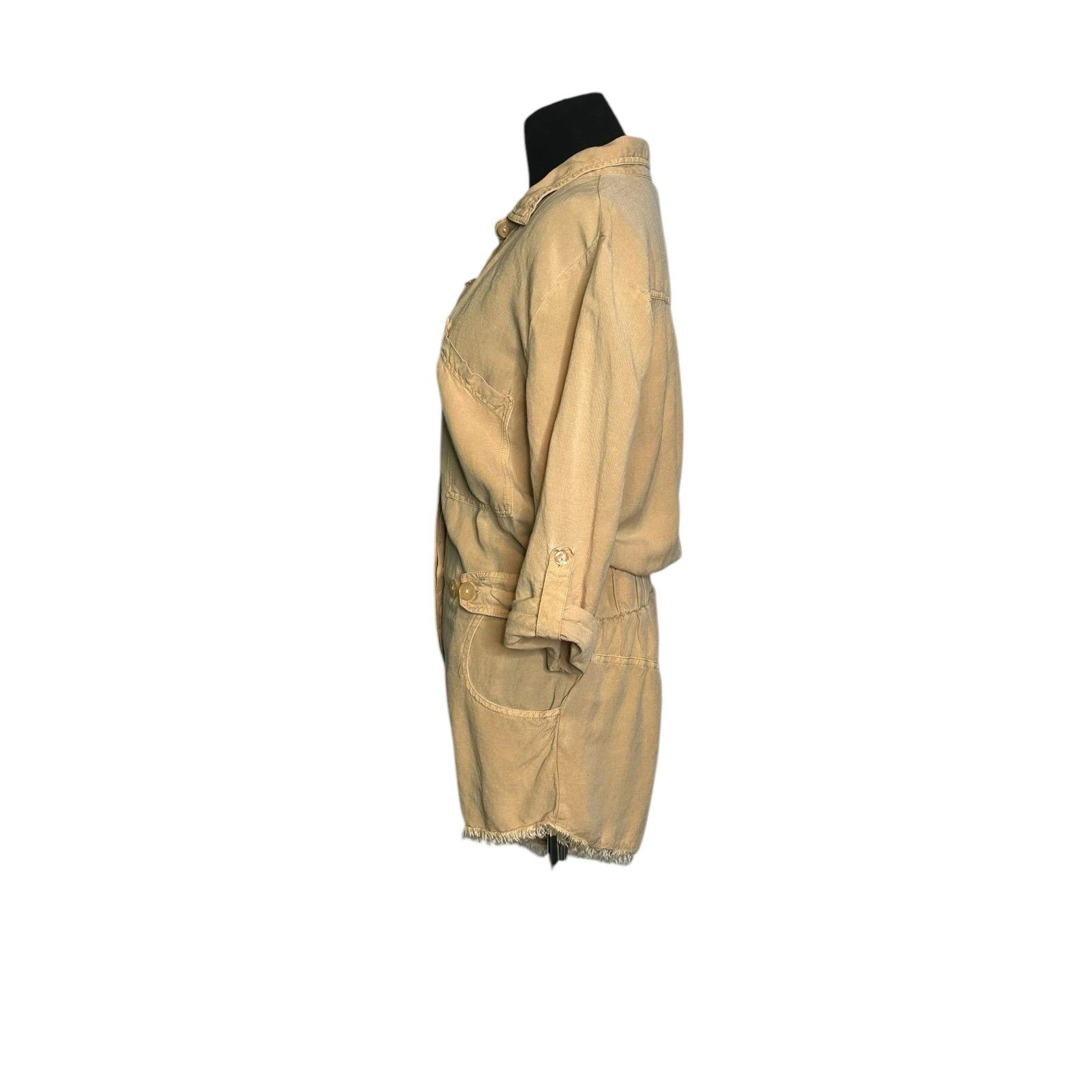 Young Fabulous & Broke YFB River Camel Pigment Linen Romper size XS Size 27" / US 4 / IT 40 - 8 Thumbnail
