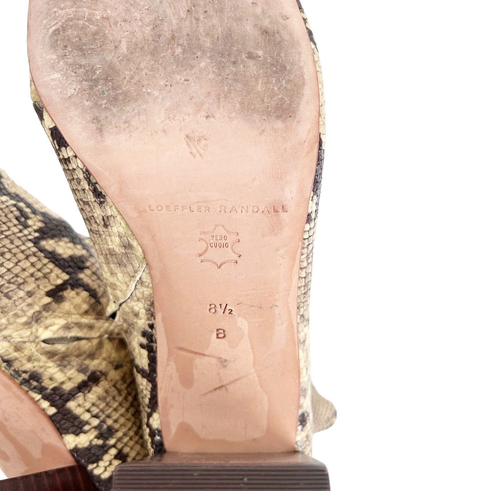 Loeffler Randall Loeffler Randall Tan Snakeskin Flare Block Heel Booties 8.5 Size US 8.5 / IT 38.5 - 7 Thumbnail