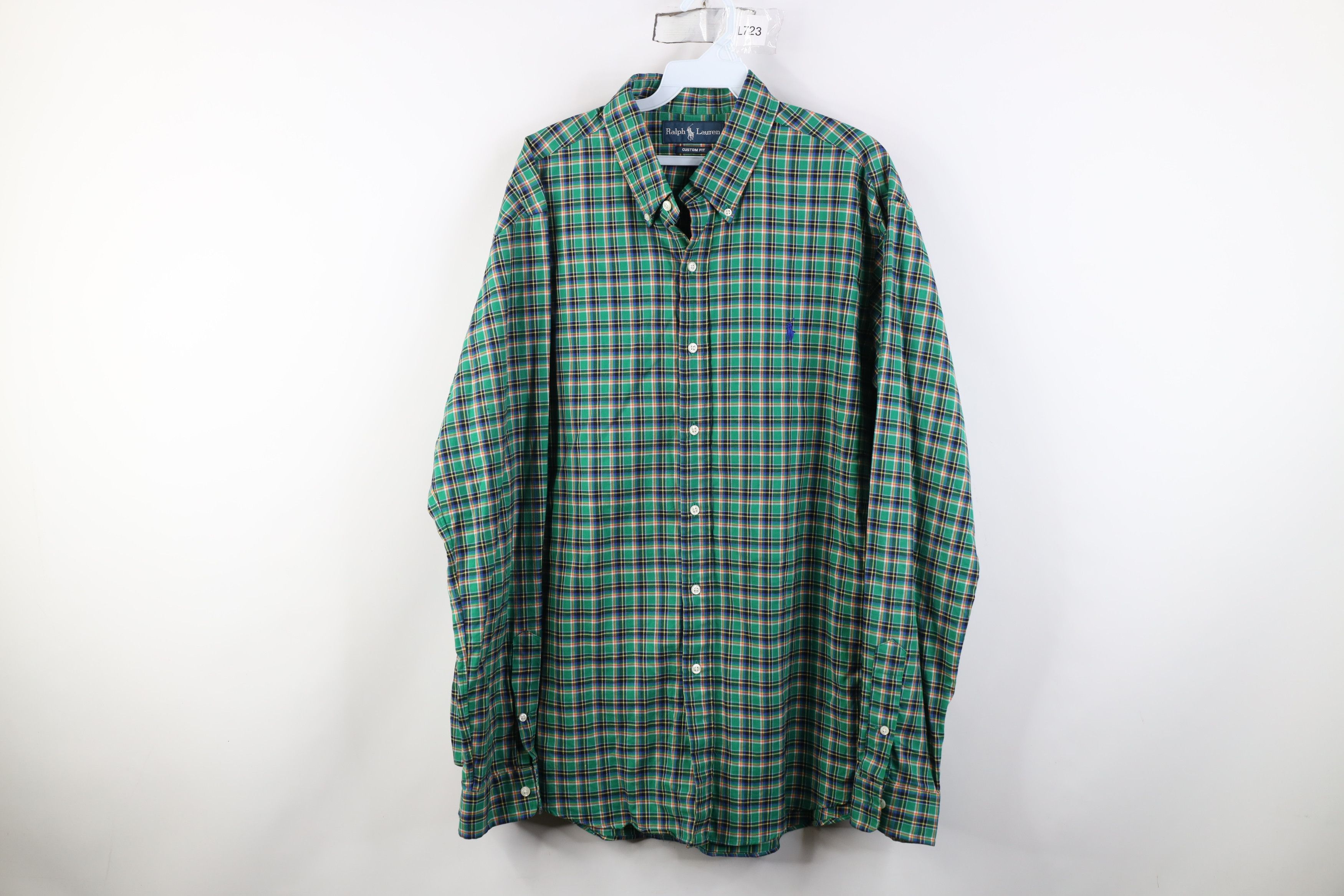 Ralph Lauren Vintage 90s Ralph Lauren Flannel Collared Button Down Shirt Size US XL / EU 56 / 4 - 1 Thumbnail