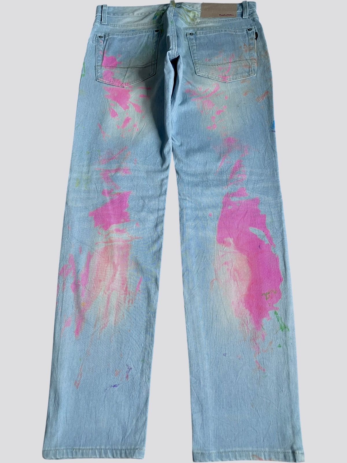 Dsquared2 Vintage Japanese Brand Painted Splattered Jeans Size 32" / US 10 / IT 46 - 2 Thumbnail