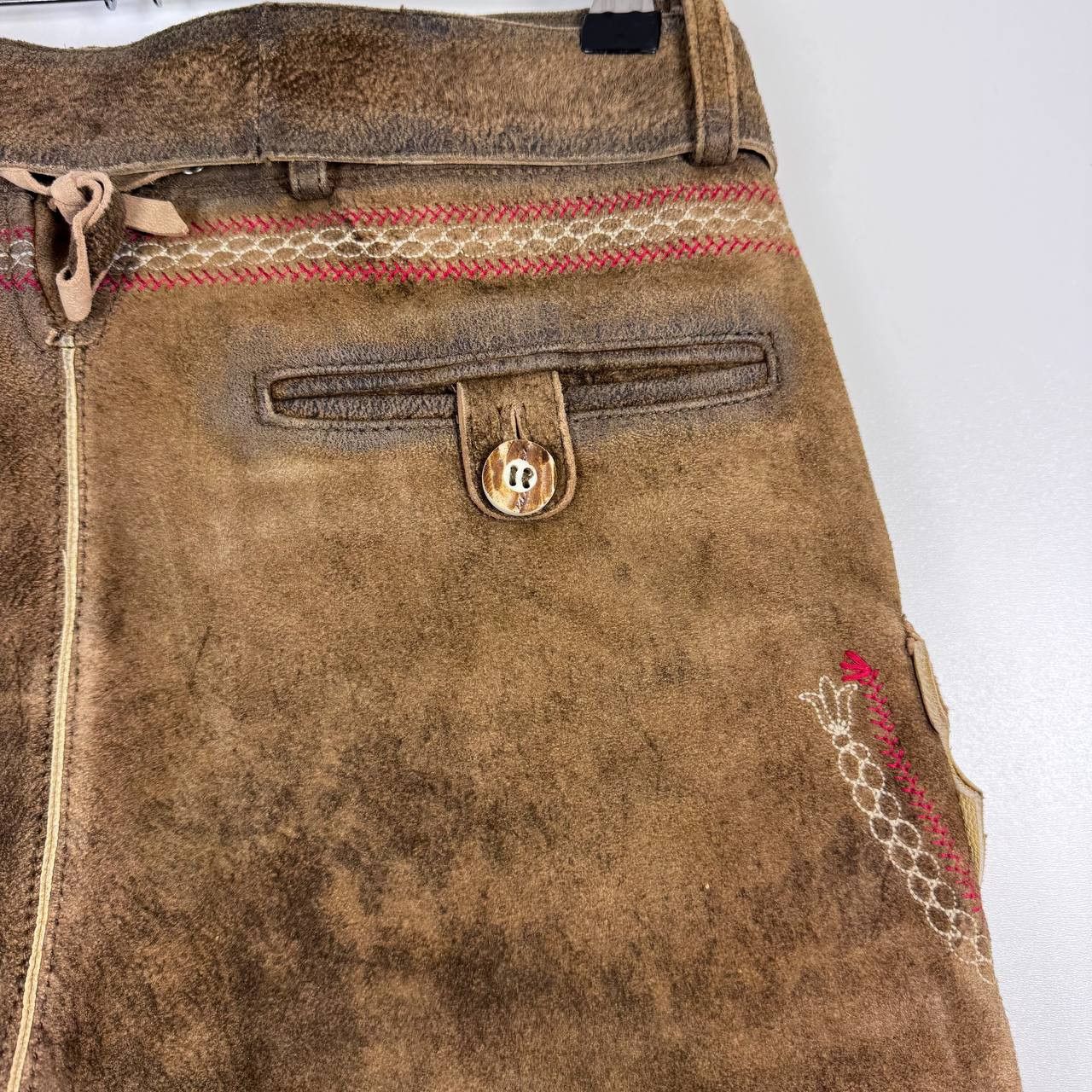 Other Country Line Traditional Lederhosen Leath Bavarian Shorts 46 Size US 30 / EU 46 - 7 Thumbnail