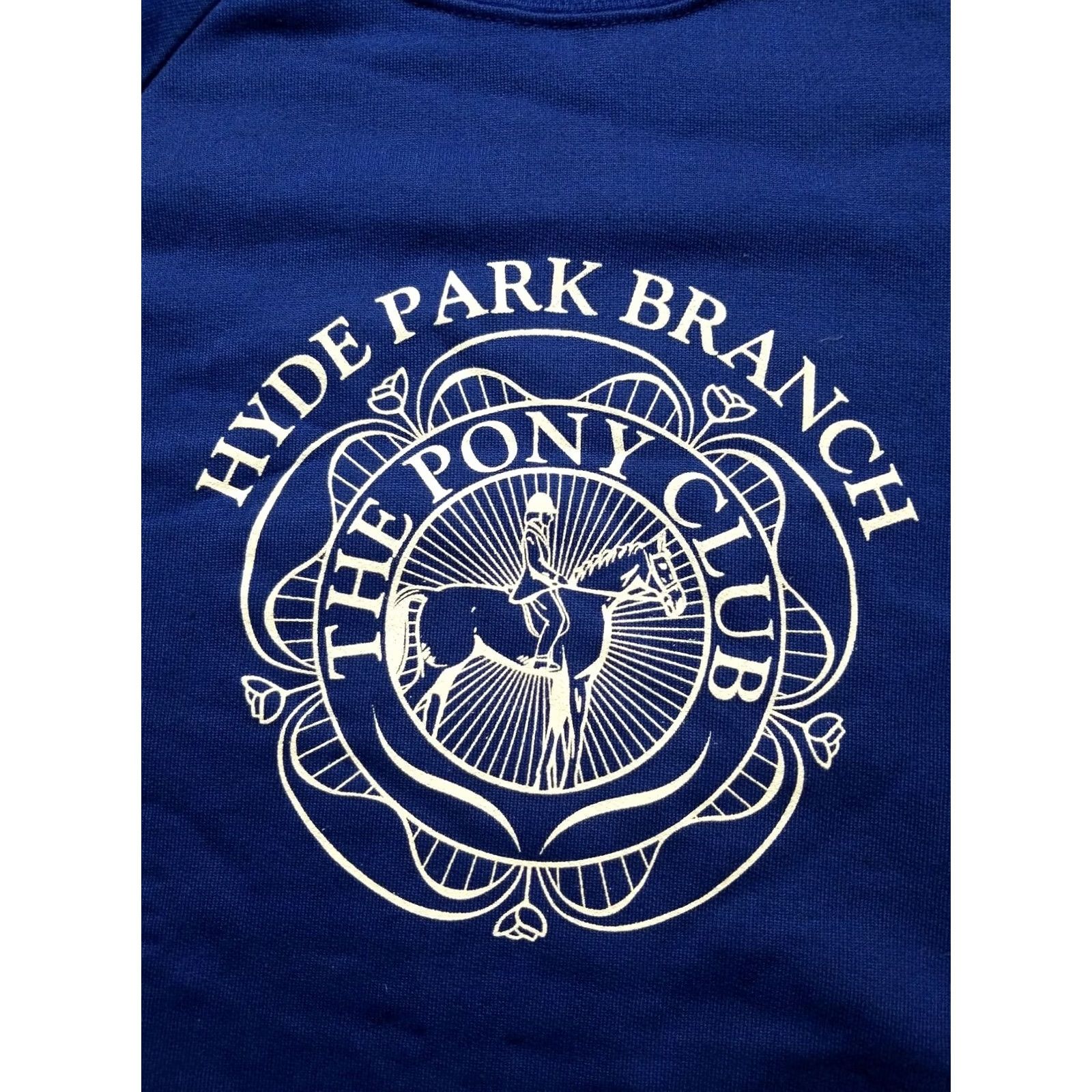 Vintage VINTAGE Hyde Park Branch The Pony Club BLUE SWEATER SHIRT Crew Neck Sweatshirt M Blue Mens Size US M / EU 48-50 / 2 - 2 Thumbnail