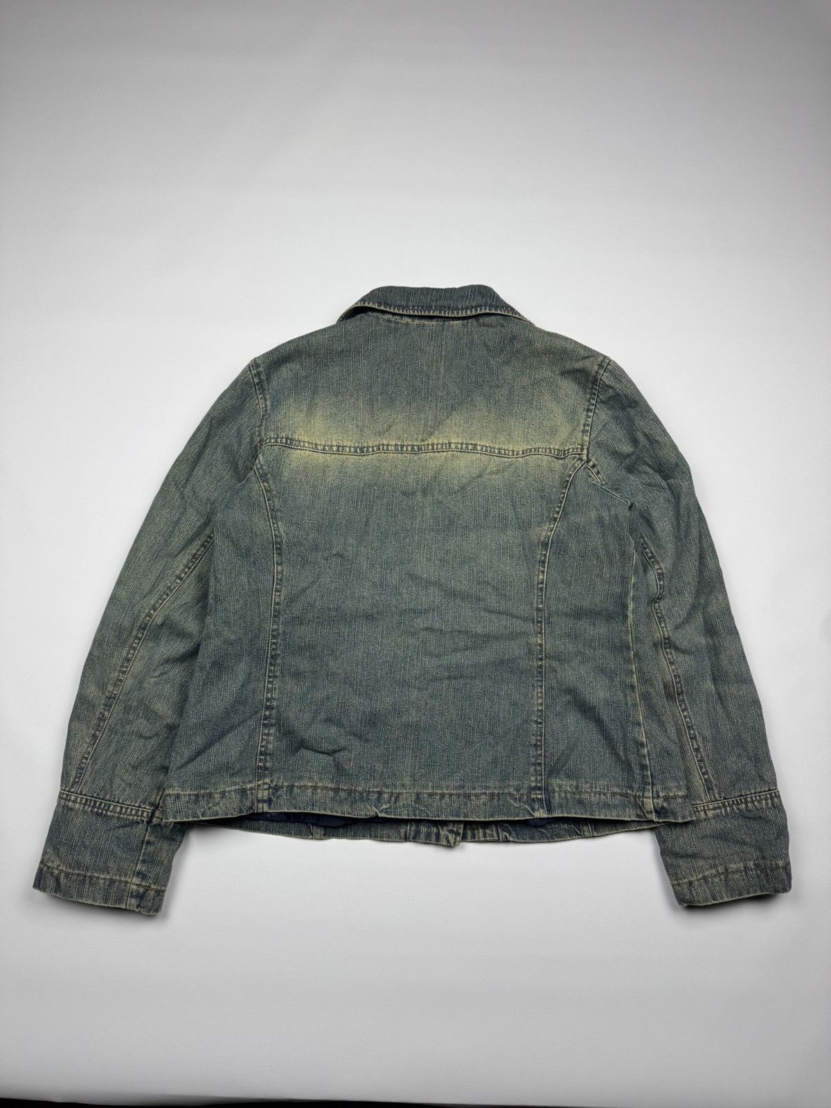 If Six Was Nine Vintage If Six Was Nine Disressed Washed Denim Jacket Size L / US 10 / IT 46 - 6 Thumbnail
