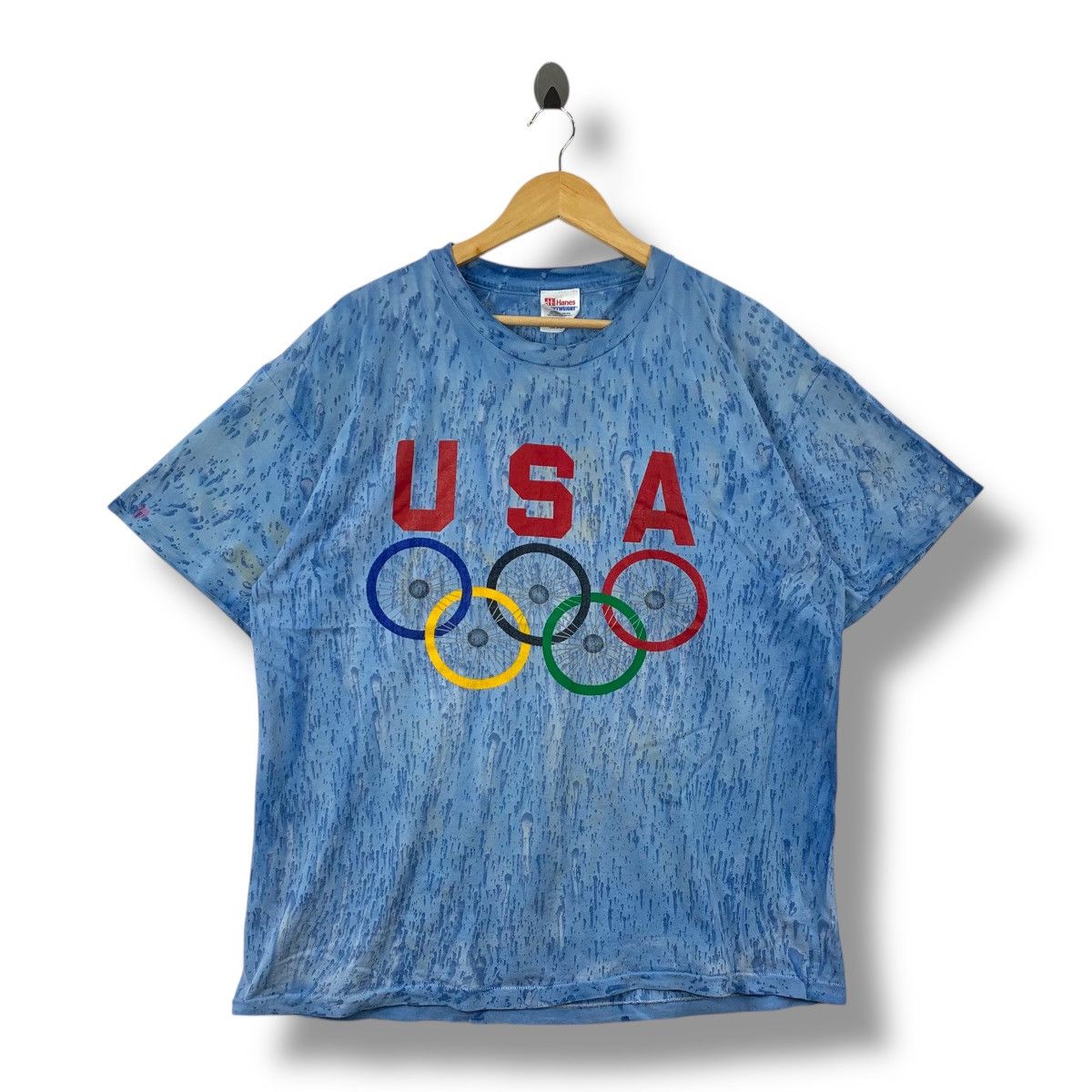 USA Olympics × Vintage Vintage 90's USA OLYMPIC Logo Graphic Faded Alloverprint Size US L / EU 52-54 / 3 - 1 Thumbnail