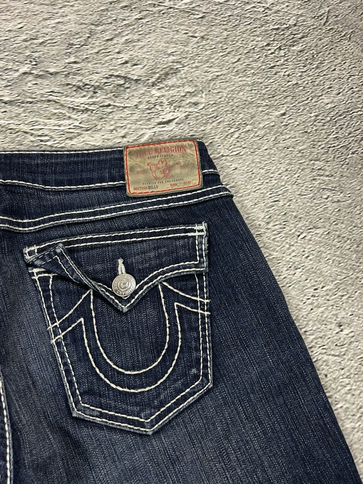 True Religion True Religion jeans flared vintage navy blue Billy white Size 30" / US 8 / IT 44 - 2 Thumbnail