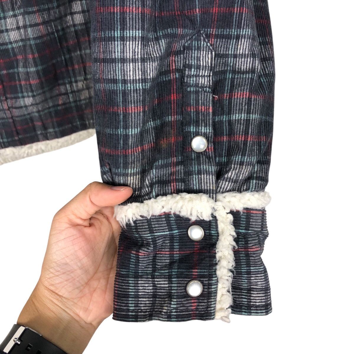 Japanese Brand 📌Rusty Surf Co. Flannel Shirt Jacket Sherpa Blanket Tartan Size US L / EU 52-54 / 3 - 16 Thumbnail