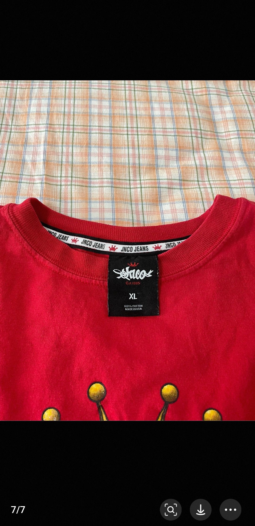 JNCO jnco skull wings red tshirt Size US XL / EU 56 / 4 - 5 Thumbnail