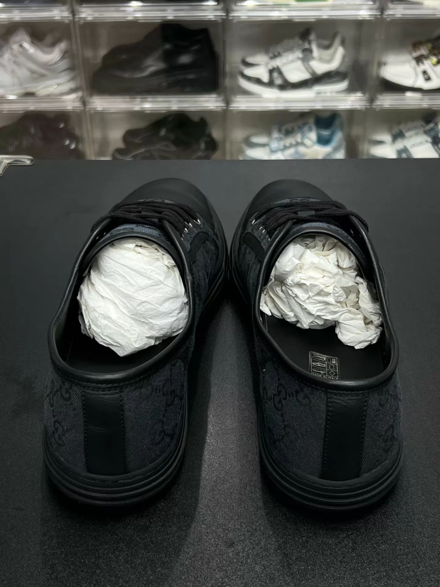 Gucci Gucci canvas all over print black 45 sneakers Size US 12 / EU 45 - 7 Thumbnail