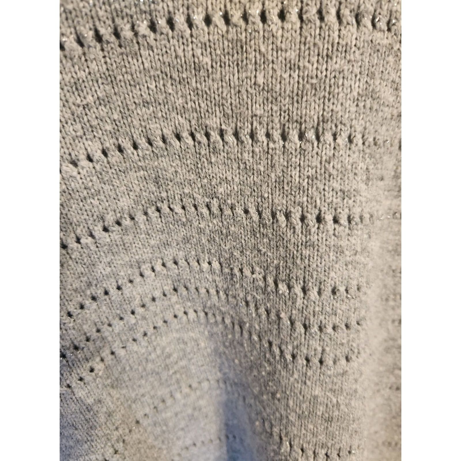 Old Navy Old Navy Sweater Gray Metallic Silver Long Sleeve Top XXL Size XXL / US 16-18 / IT 52-54 - 2 Thumbnail