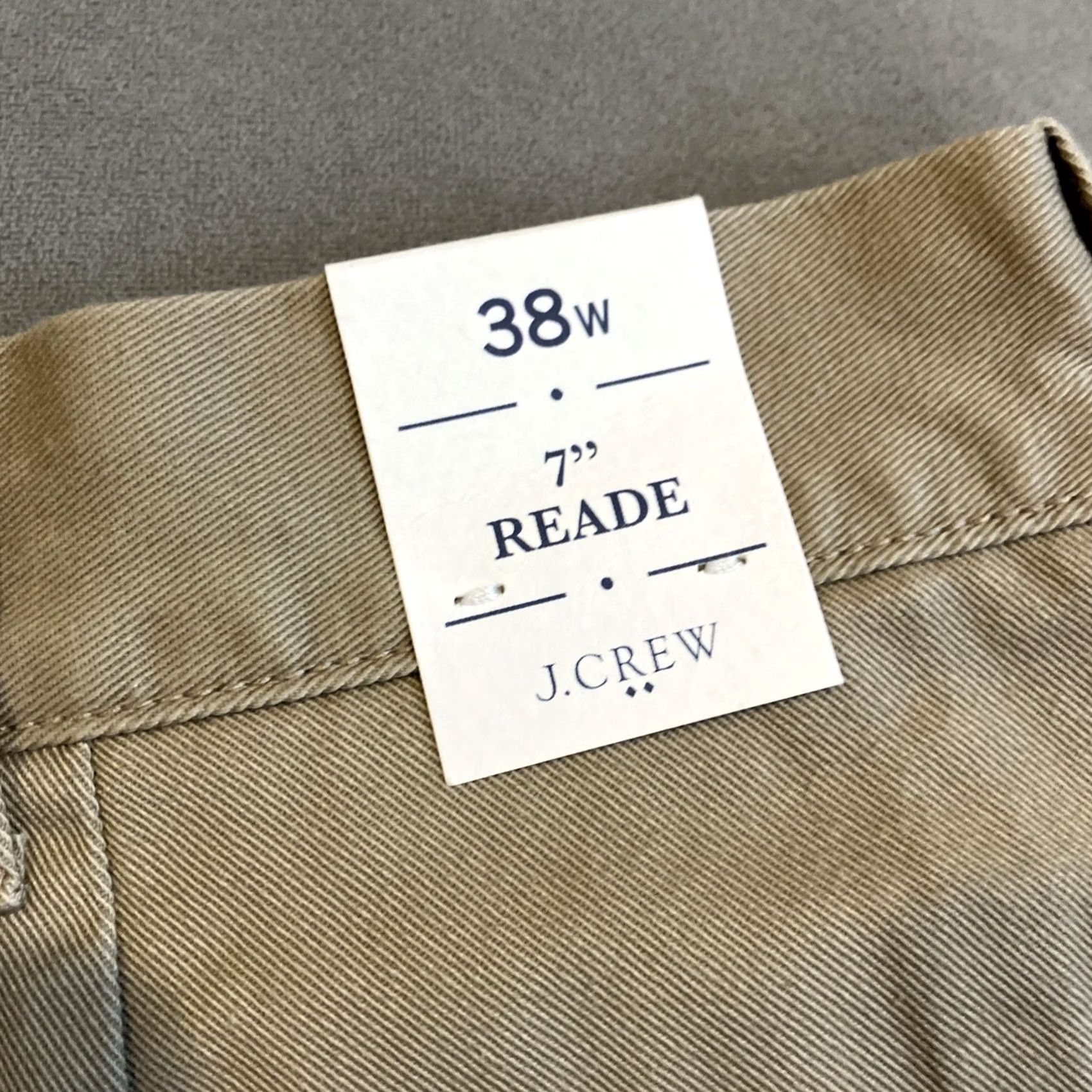 J.Crew J.CREW Reade Flat Front Khaki Stretch Cotton Shorts 38 Waist 7 Inseam Beige Mens Size US 38 / EU 54 - 4 Thumbnail