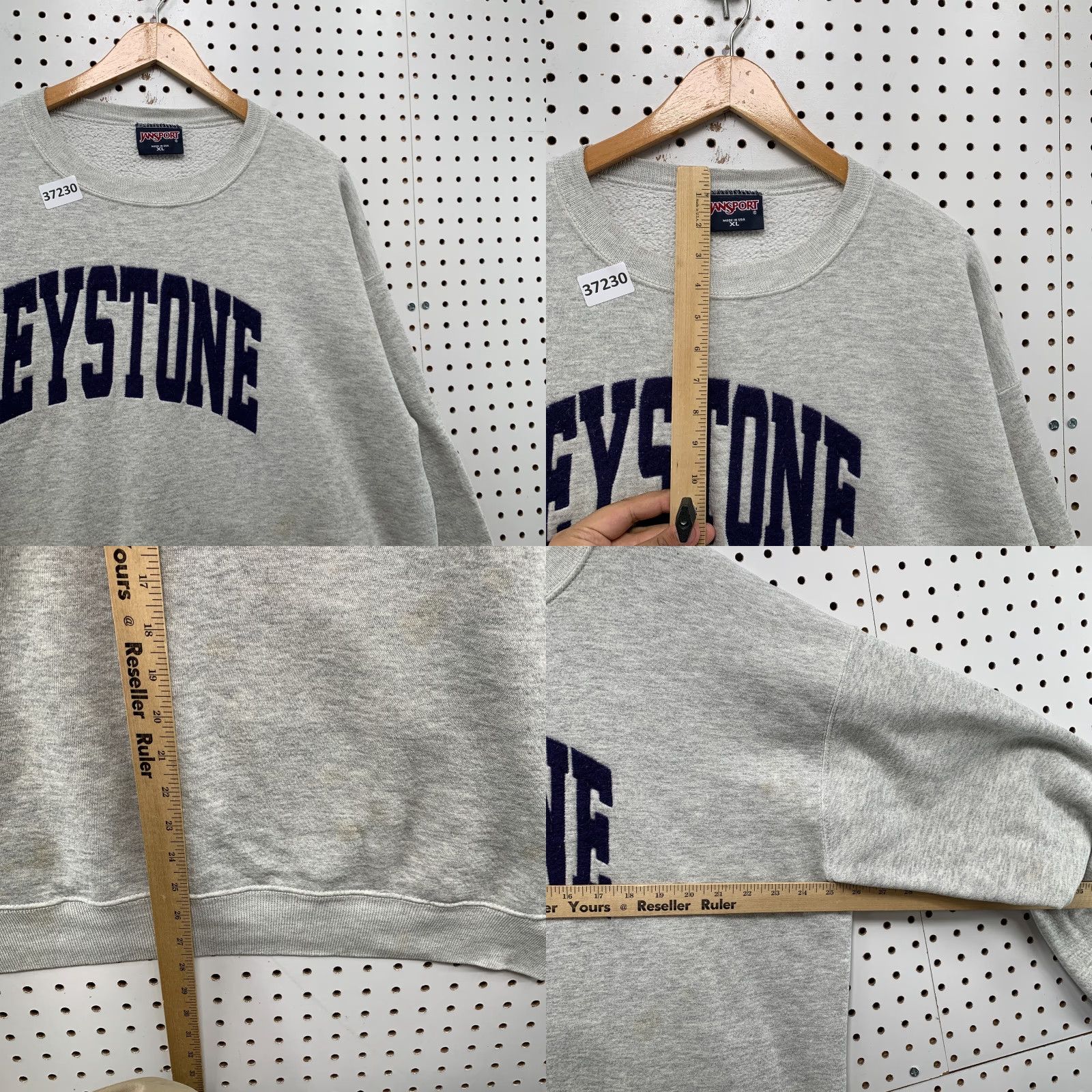 Jansport VINTAGE Keystone Sweatshirt Mens XL Gray JanSport Pullover Crewneck 90s University Graphic Print Size US XL / EU 56 / 4 - 8 Thumbnail