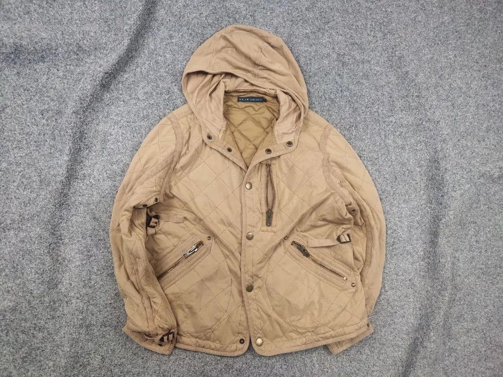 Ralph Lauren Rare Vintage 90's Ralph Lauren Quilted Beige Workwear Jacket Size US S / EU 44-46 / 1 - 1 Thumbnail