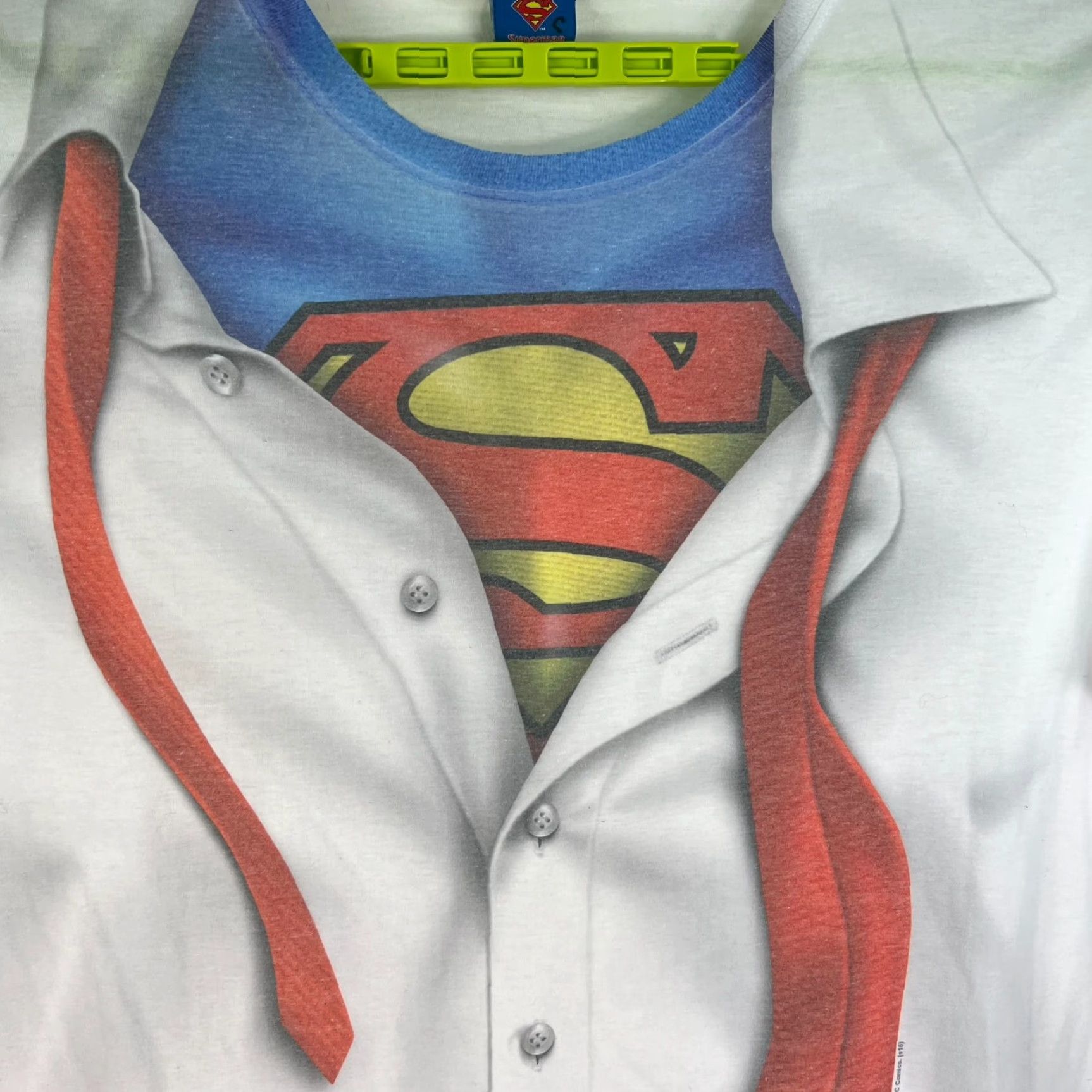 Vintage Superman DC Comics Shirt 3XL White Front Graphic Hit Mens T-Shirt Size US XXL / EU 58 / 5 - 2 Thumbnail