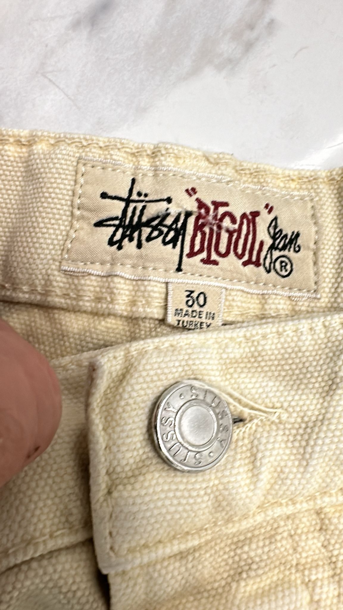 Stussy Stussy Big Ol’ Jeans Distressed Canvas Size 30 Size US 30 / EU 46 - 8 Thumbnail