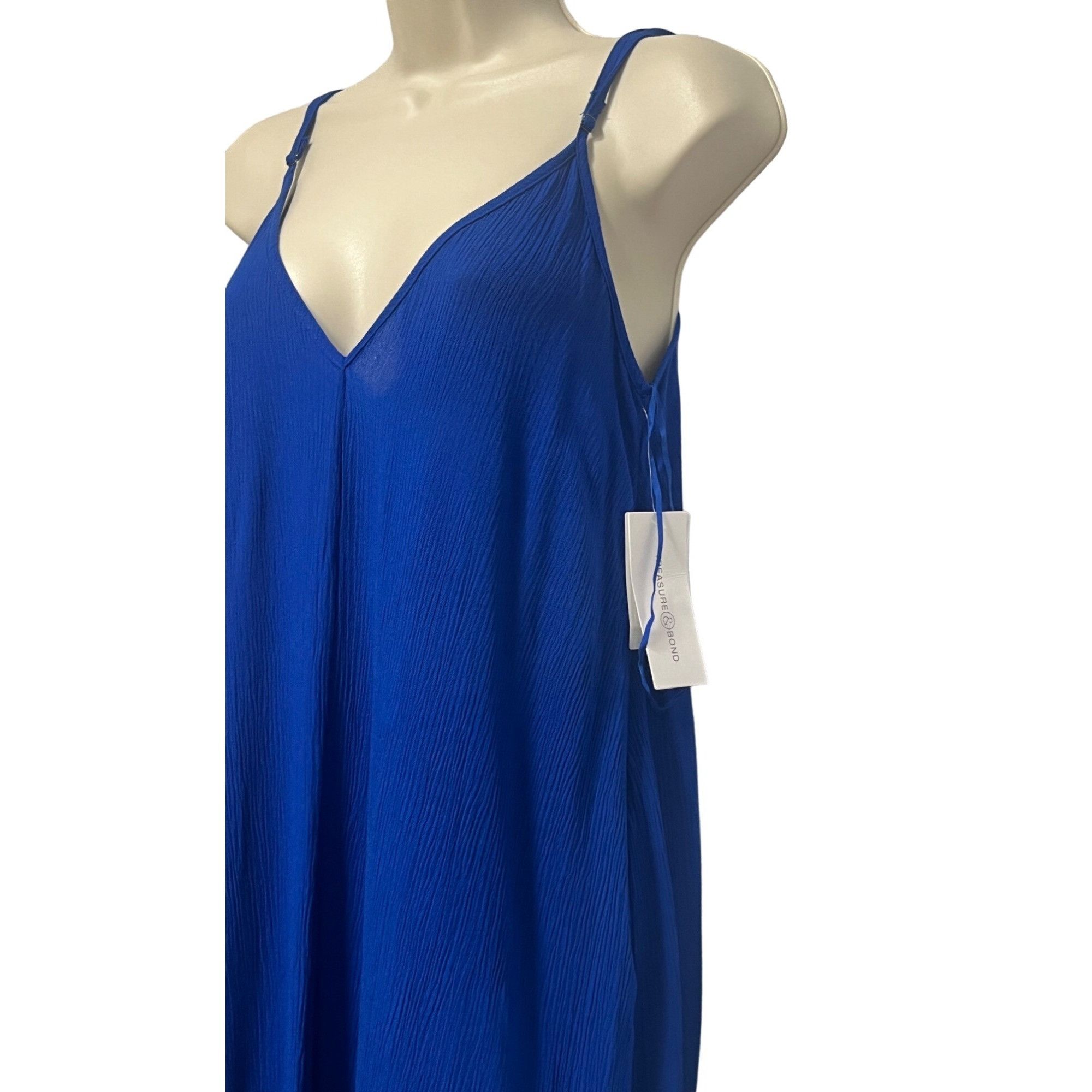 Treasure & Bond Treasure & Bond Woven Favorite Maxi Dress Blue Surf, XS Size XS / US 0-2 / IT 36-38 - 3 Thumbnail