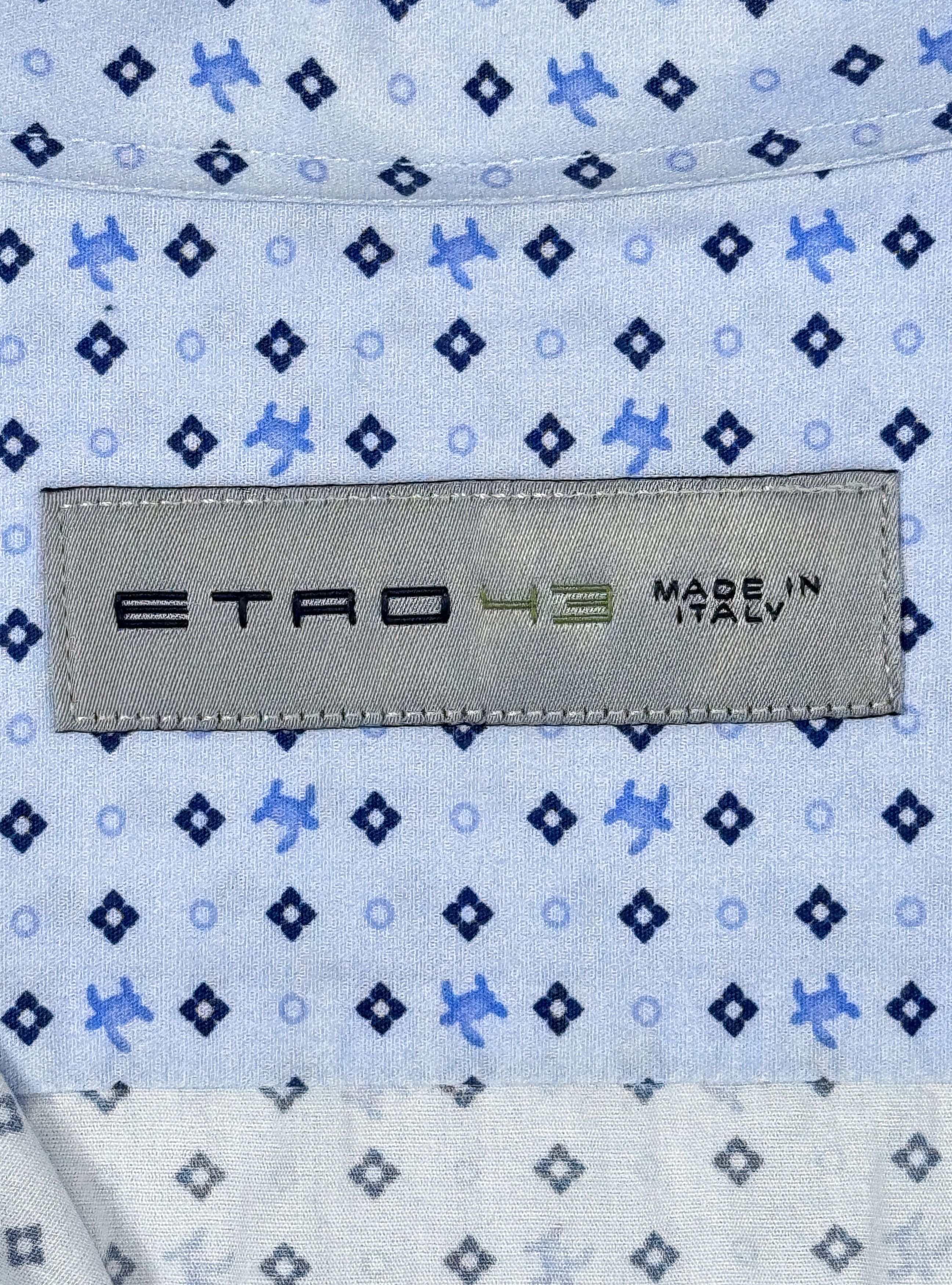 Etro Etro Shirt Light Blue & Geometric Turtles Size US L / EU 52-54 / 3 - 8 Thumbnail
