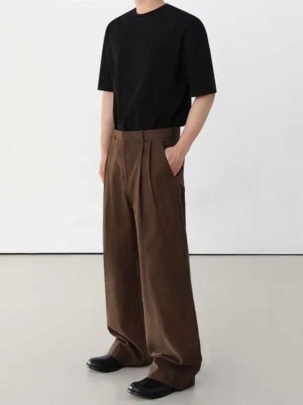 Vintage Kurosawa x Rena Baggy Brown Wide Leg Pants, Loose Pants Size US 33 - 1 Thumbnail