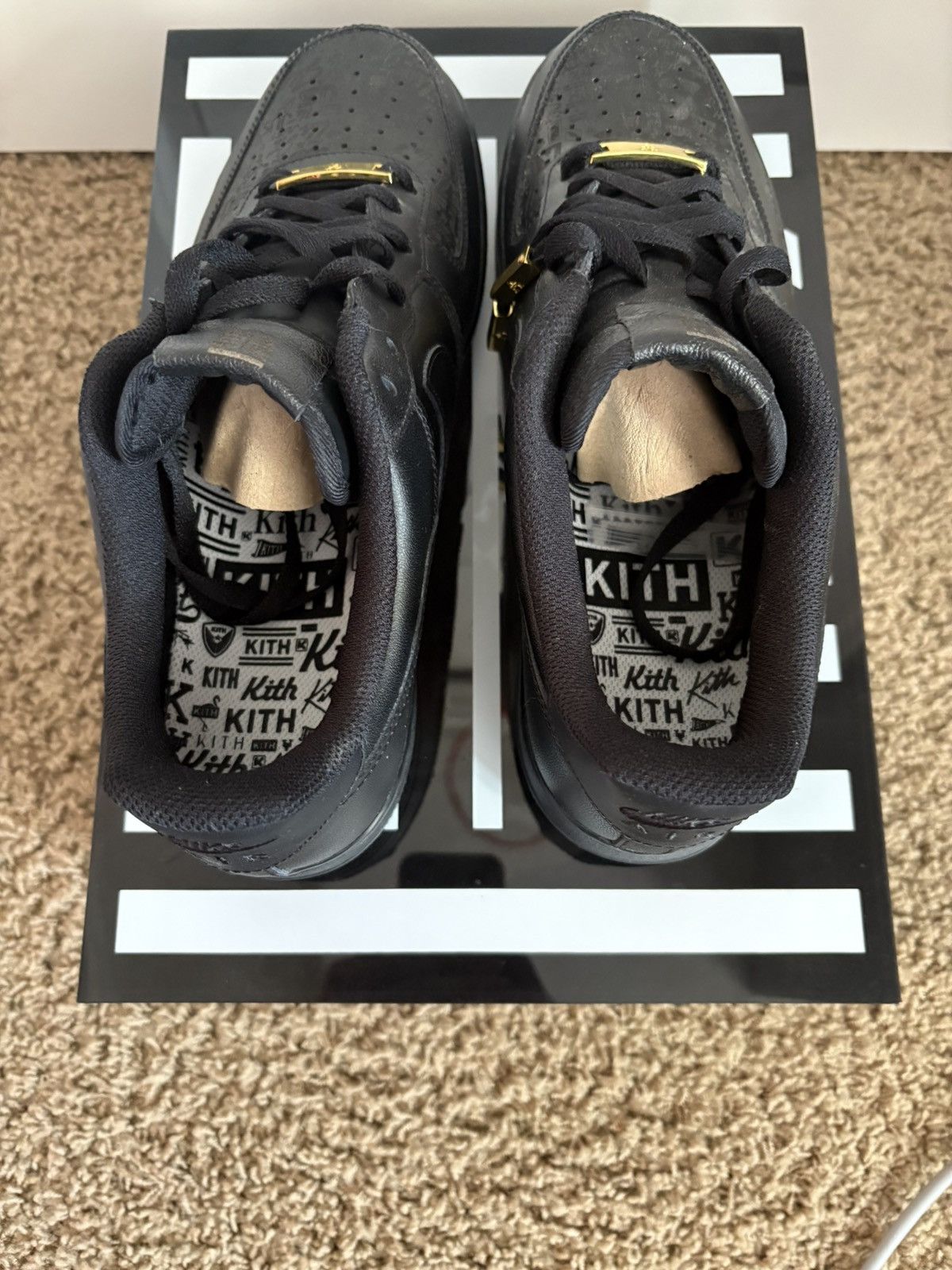 Kith × Nike Nike x Kith Friends and Family AF1 “Just Us” Blackout Size US 11.5 / EU 44-45 - 8 Thumbnail