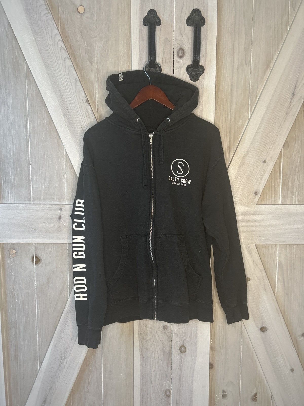 Vintage Salty Crew Black Zip-Up Size US L / EU 52-54 / 3 - 3 Thumbnail