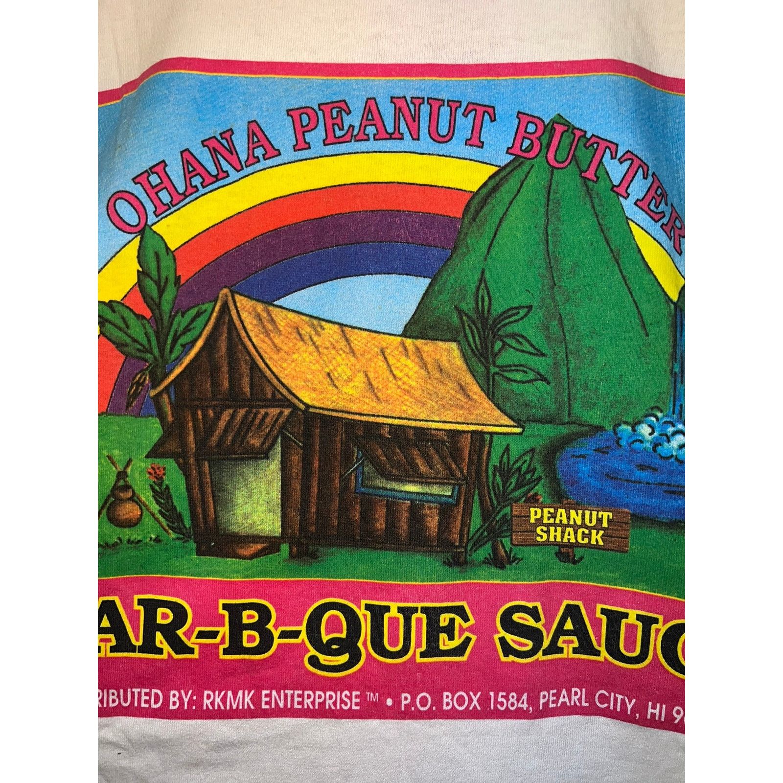Hanes Vintage Ohana Shirt Peanut Butter BBQ Sauce Bar-B-Que Tee XL Size US XL / EU 56 / 4 - 9 Thumbnail