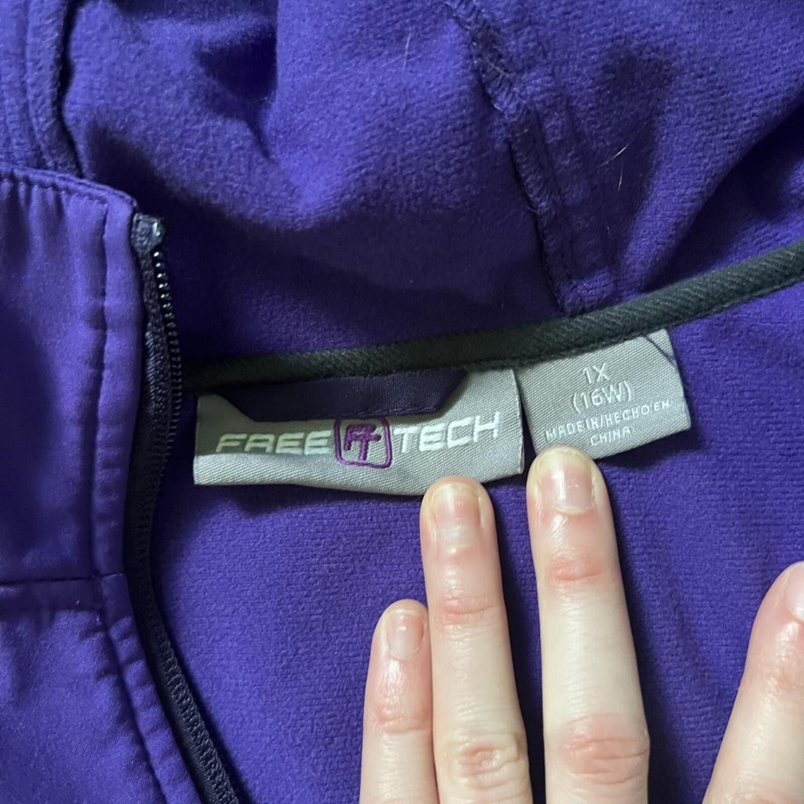 Other Free Tech Purple Hooded Utility Jacket Size XL / US 12-14 / IT 48-50 - 6 Thumbnail