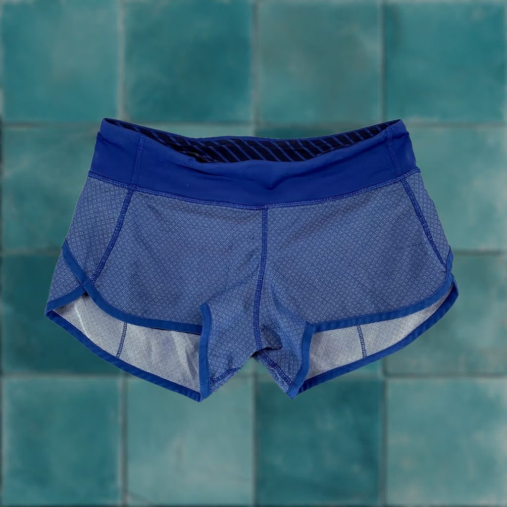 Lululemon Lululemon Womens Speed Shorts Blue Athletic Workout Gym Running 4 Lined 2.5 Inch Size 27" / US 4 / IT 40 - 1 Thumbnail