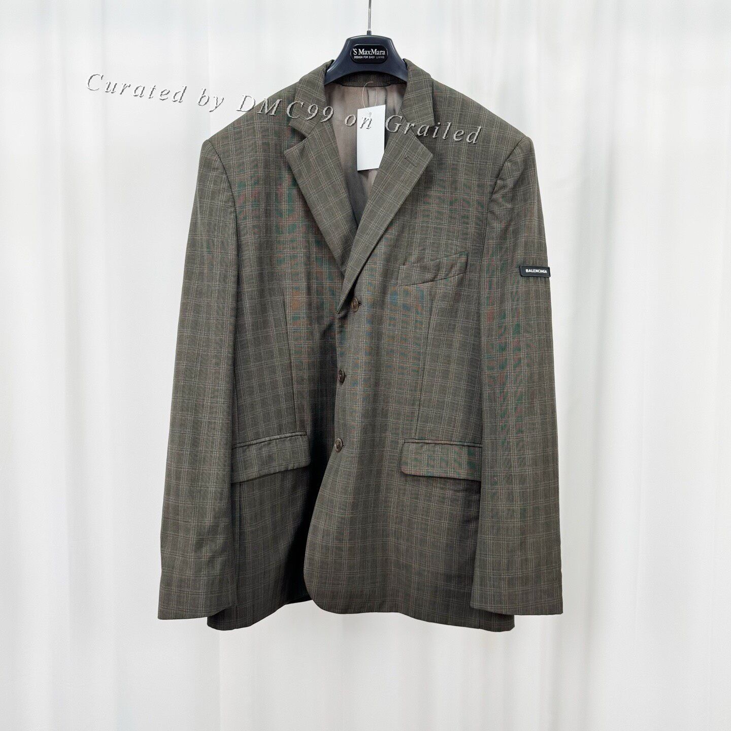 Balenciaga Balenciaga Logo Patch Sleeve Blazer Size US XS / EU 42 / 0 - 1 Thumbnail