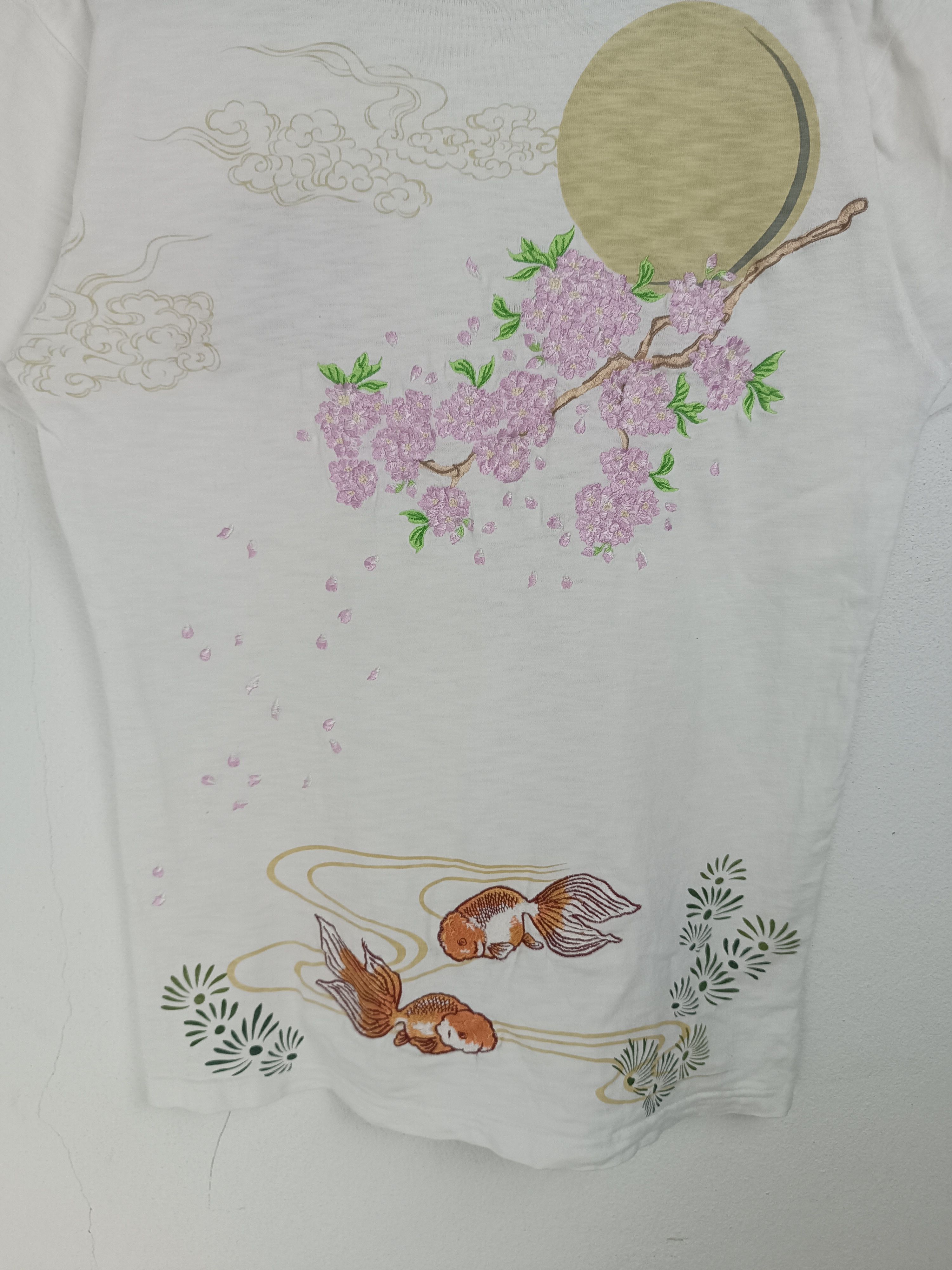 Japanese Brand VINTAGE SUKAJAN STYLE JAPANESE KOI FULL EMBROIDERY VERY RARE Size US M / EU 48-50 / 2 - 14 Thumbnail