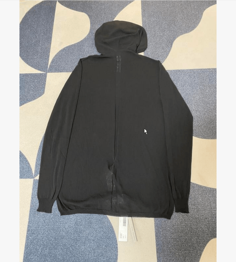 Rick Owens Rick Owens DRKSHDW Black Knit Hoodie Men's L Size US L / EU 52-54 / 3 - 5 Thumbnail