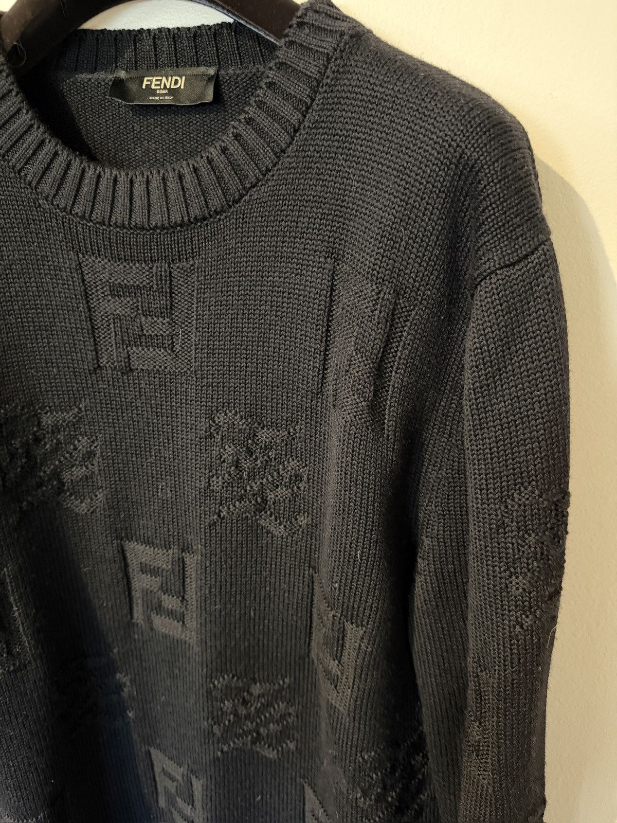 Fendi Fendi FF Motif Sweater Black Size US L / EU 52-54 / 3 - 4 Thumbnail
