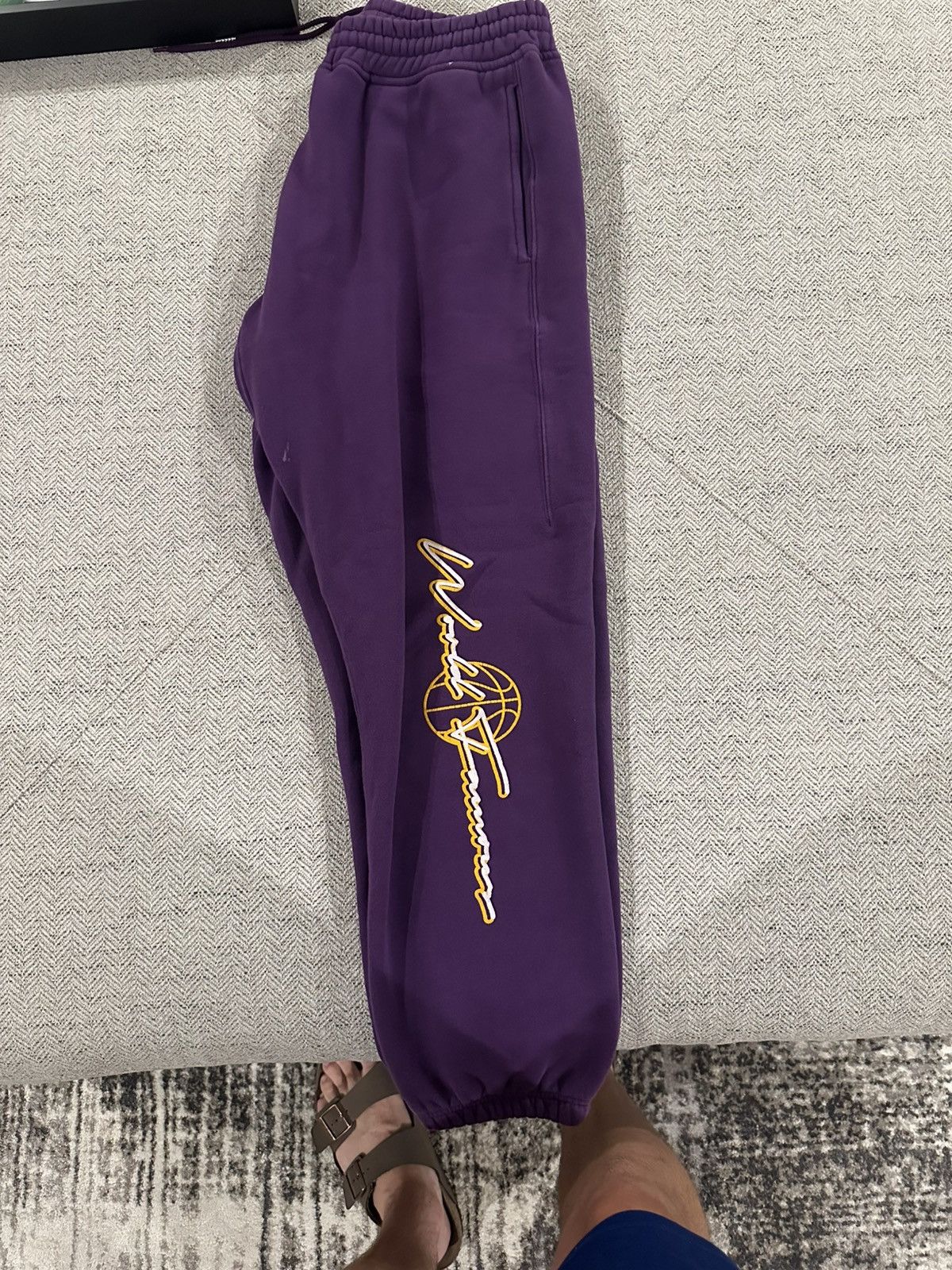 Homme + Femme La HOMME FEMME PURPLE GOLD LA SWEATPANTS Size US 36 / EU 52 - 2 Thumbnail