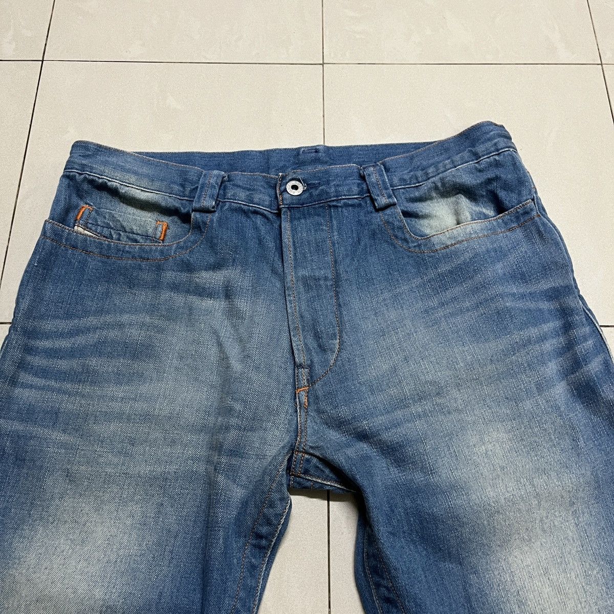 Designer × Diesel Y2k Diesel Washed Jeans Size US 33 - 3 Thumbnail