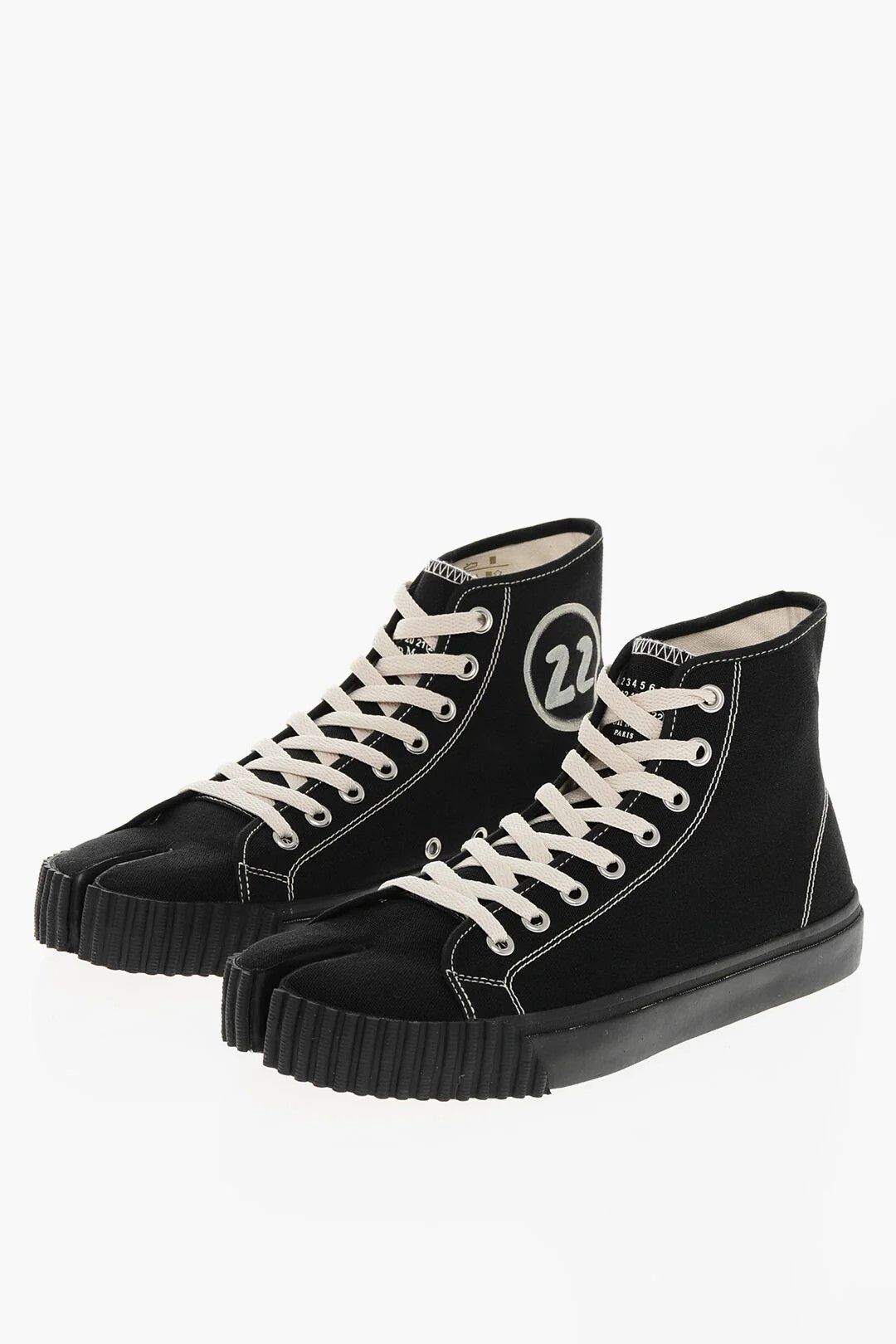 Maison Margiela og1mm0326 Tabi Canvas Hi-Top Sneakers Size US 9 / EU 42 - 2 Thumbnail