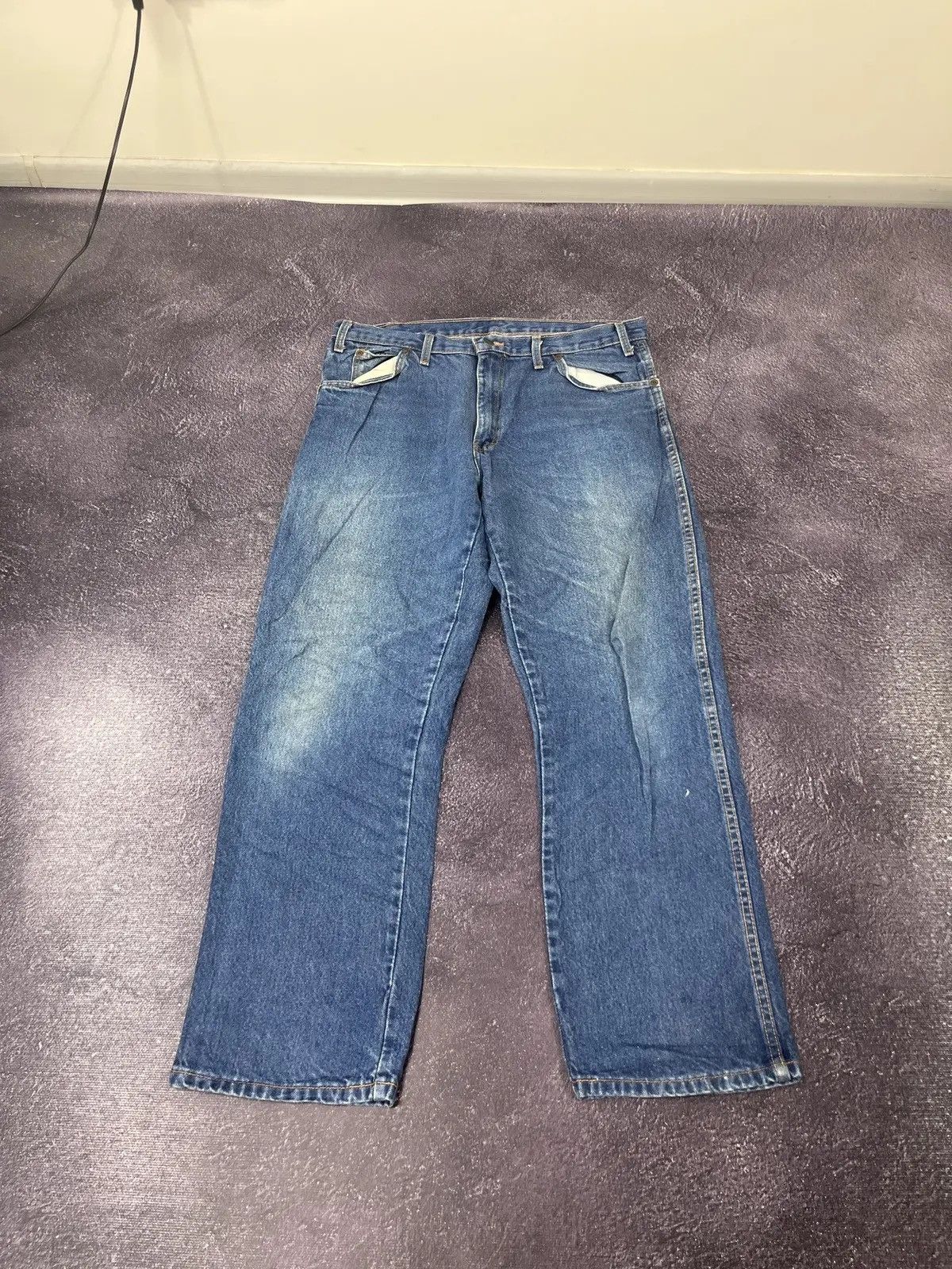 Dickies × Vintage Vintage Dickies Y2K Blue Denim Work Hype Baggy Jeans Size US 36 / EU 52 - 2 Thumbnail