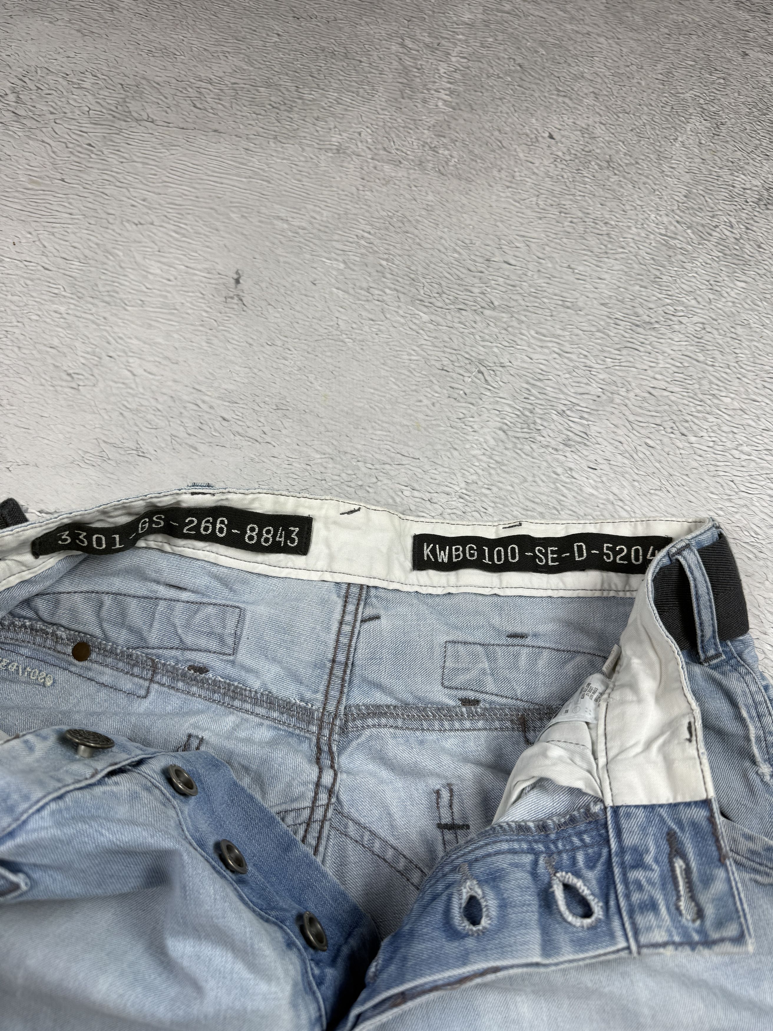 G-Star × Vintage G-Star Raw Storm 5620 Shorts Cargo Blue Streeetwear Size US 31 - 8 Thumbnail
