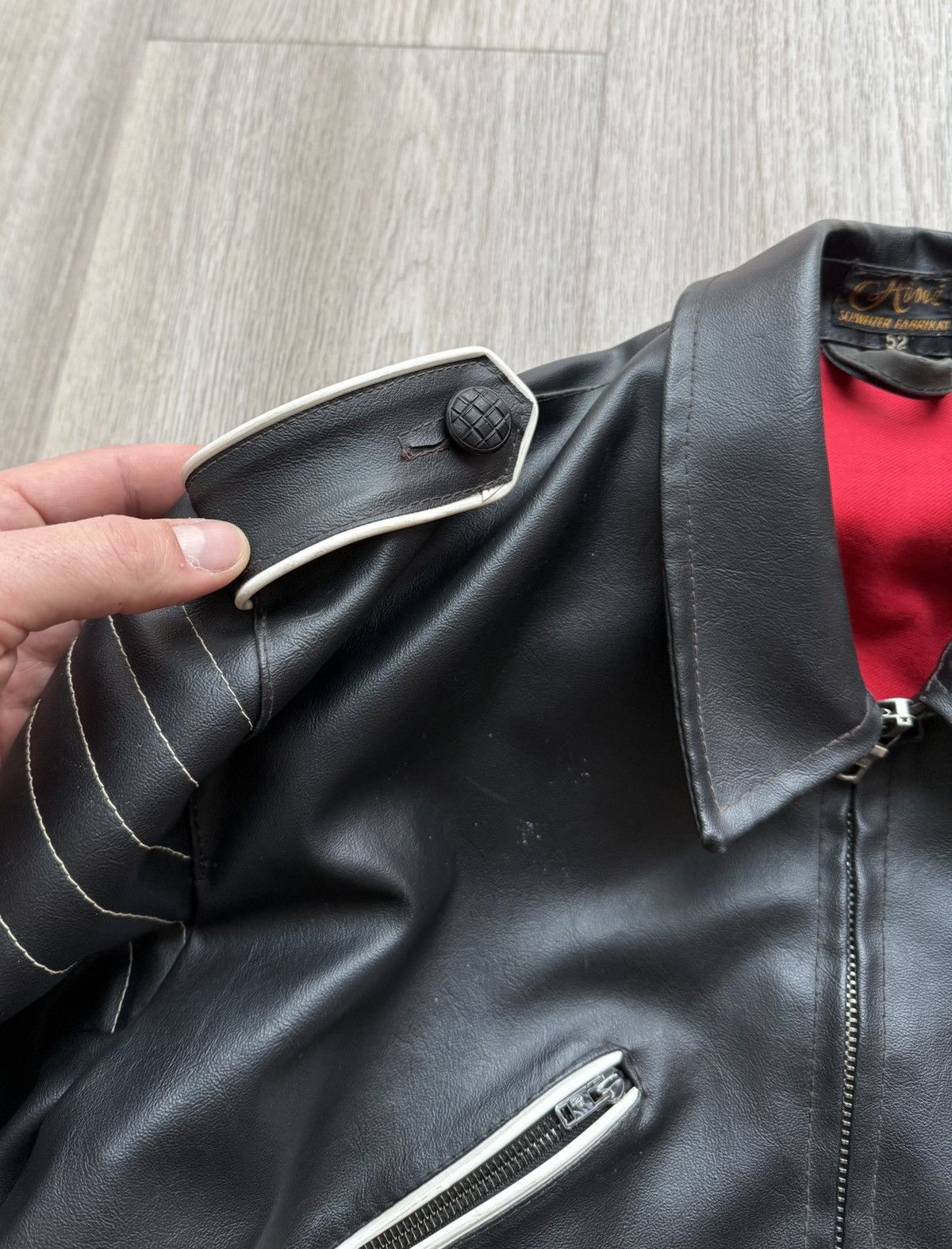 AMI Rare Vintage AMI Black Leather Racing Biker Jacket Size US L / EU 52-54 / 3 - 6 Thumbnail