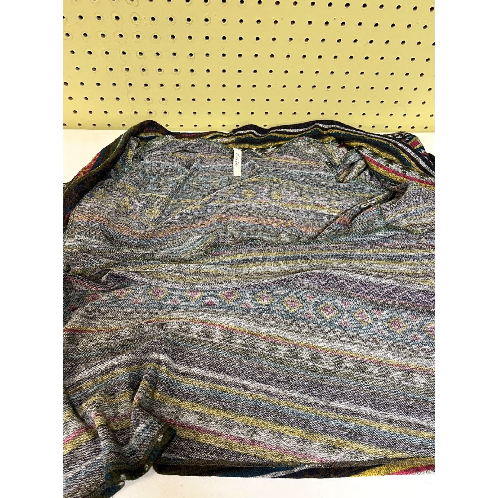 Vintage Womens M Celeste Knit Sweater Shawl Southwest Aztec Print Shirt Size M / US 6-8 / IT 42-44 - 3 Thumbnail
