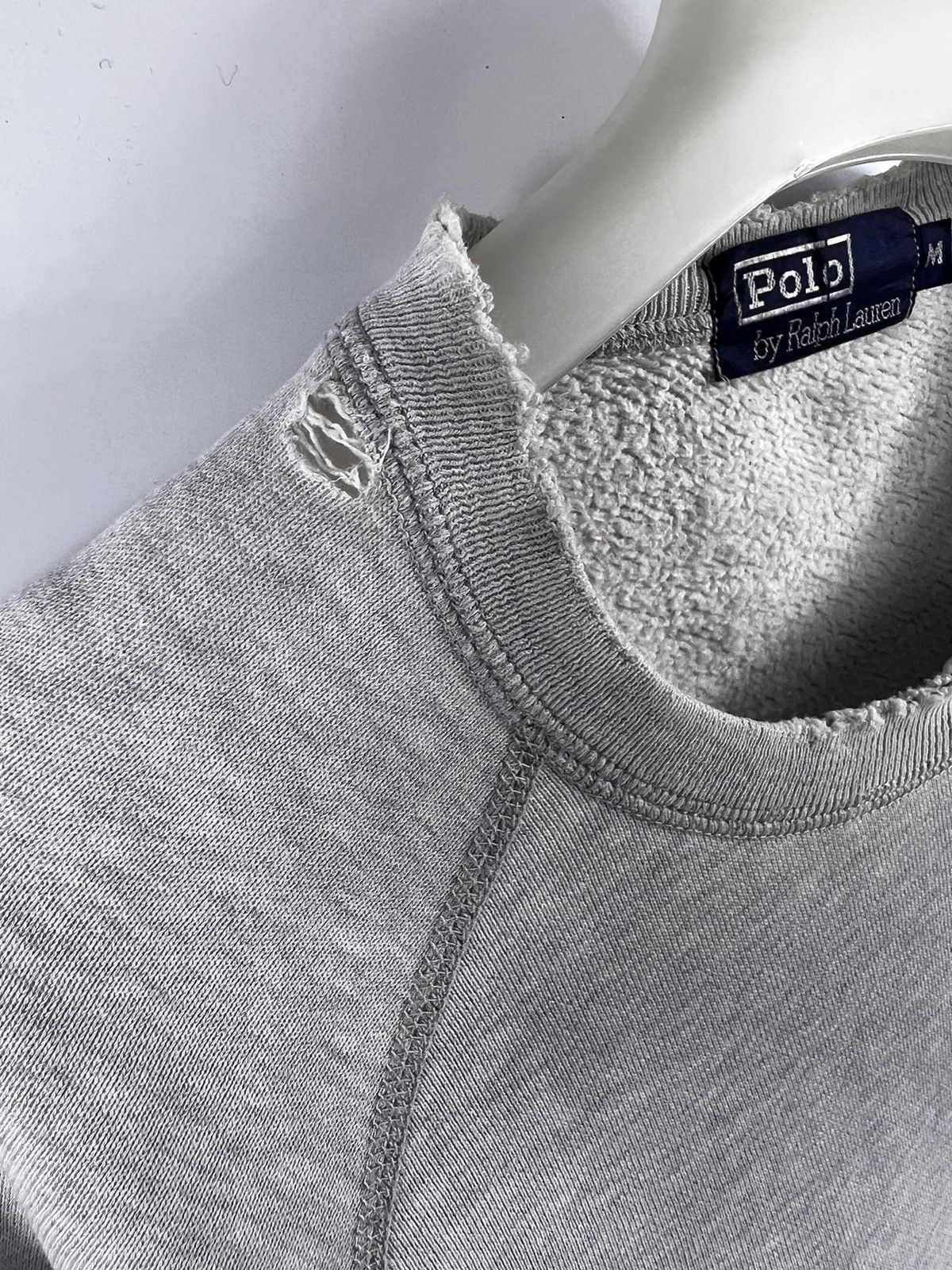Polo Ralph Lauren 🔥 Rare & Distressed Polo Ralph Lauren Sweatshirt in Grey Size US M / EU 48-50 / 2 - 6 Thumbnail