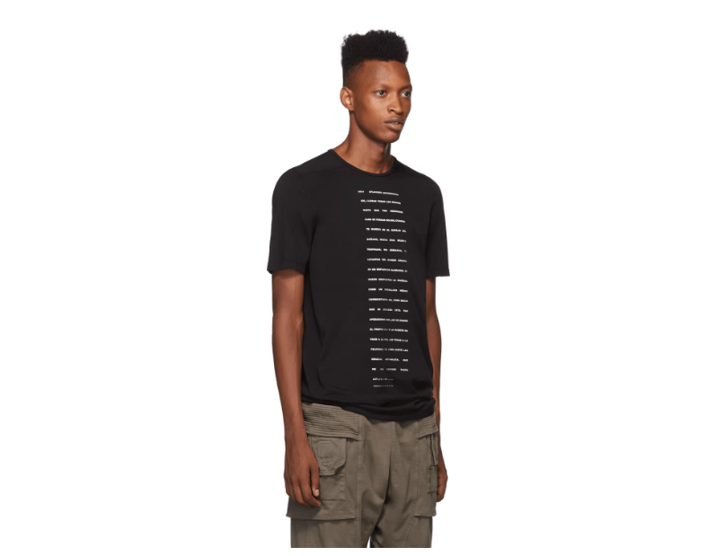 Rick Owens Rick Owens RO men's black graphic logo tee Size US XS / EU 42 / 0 - 3 Thumbnail