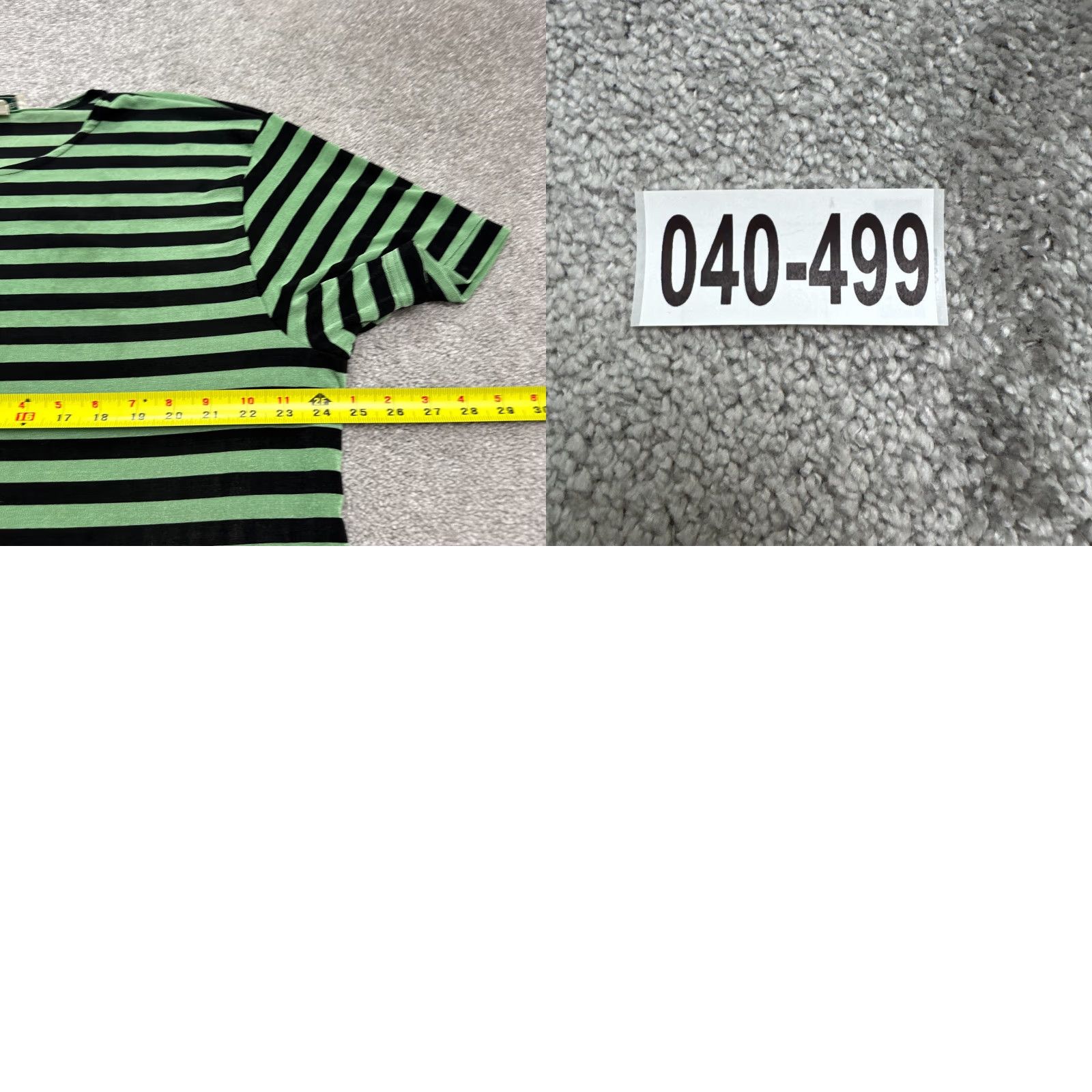 Vintage VINTAGE Frazier Lawrence T-Shirt Womens 2XL Green Black Striped Crew Tee 90s Casual Shirt Womens Size XXL / US 16-18 / IT 52-54 - 8 Thumbnail