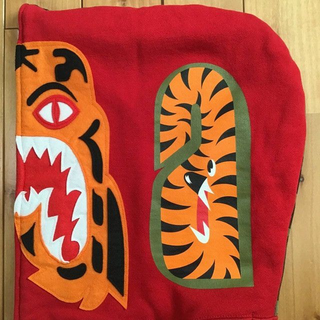 Bape BAPE Crazy Face Tiger Shark full zip Hoodie a bathing ape Size US L / EU 52-54 / 3 - 6 Thumbnail