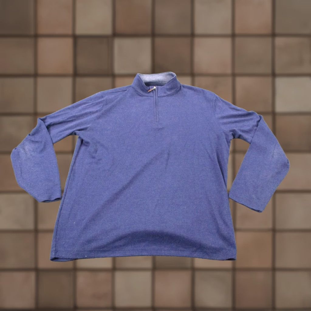 Mizzen+Main Mizzen+Main Jacket Mens L Trim Fit Blue Pullover Performance Knit Zip Closure Regular Fit Casual Seasonal Spring Fall USA Made Size US L / EU 52-54 / 3 - 1 Thumbnail