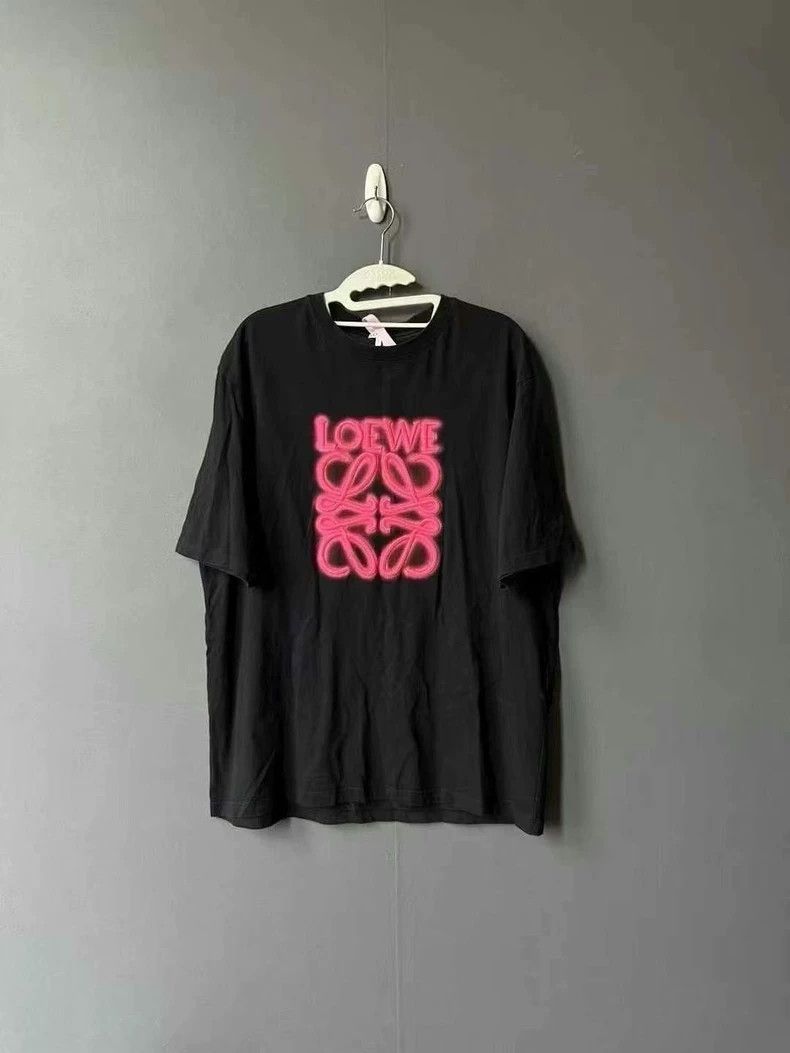 Loewe Loewe Black Pink Logo Short Sleeve Tee - dmc Size US S / EU 44-46 / 1 - 1 Thumbnail