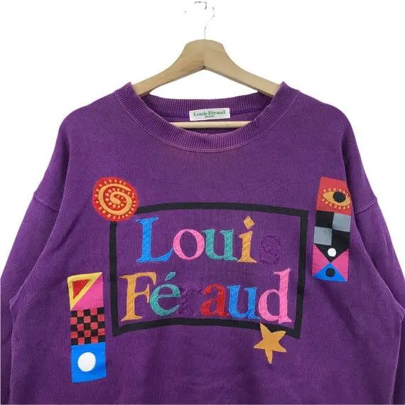 Louis Feraud Vtg LOUIS FERAUD PARIS Pop Art Embroidery Sweatshirt Size L / US 10 / IT 46 - 3 Thumbnail
