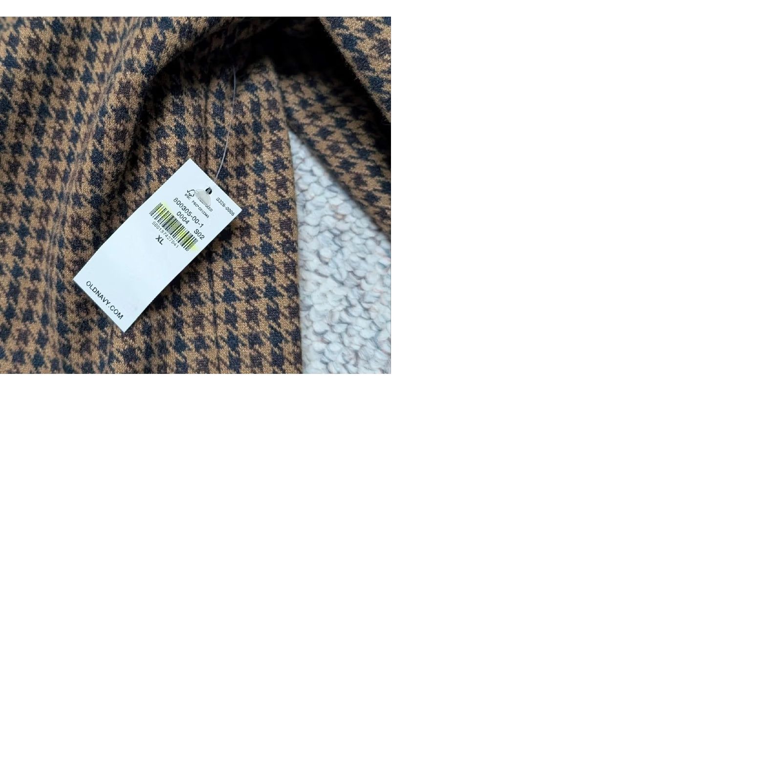 Old Navy VINTAGE Old Navy overcoat XL brown HOUNDSTOOTH trench coat 50L faux tweed NWT Size US XL / EU 56 / 4 - 9 Thumbnail