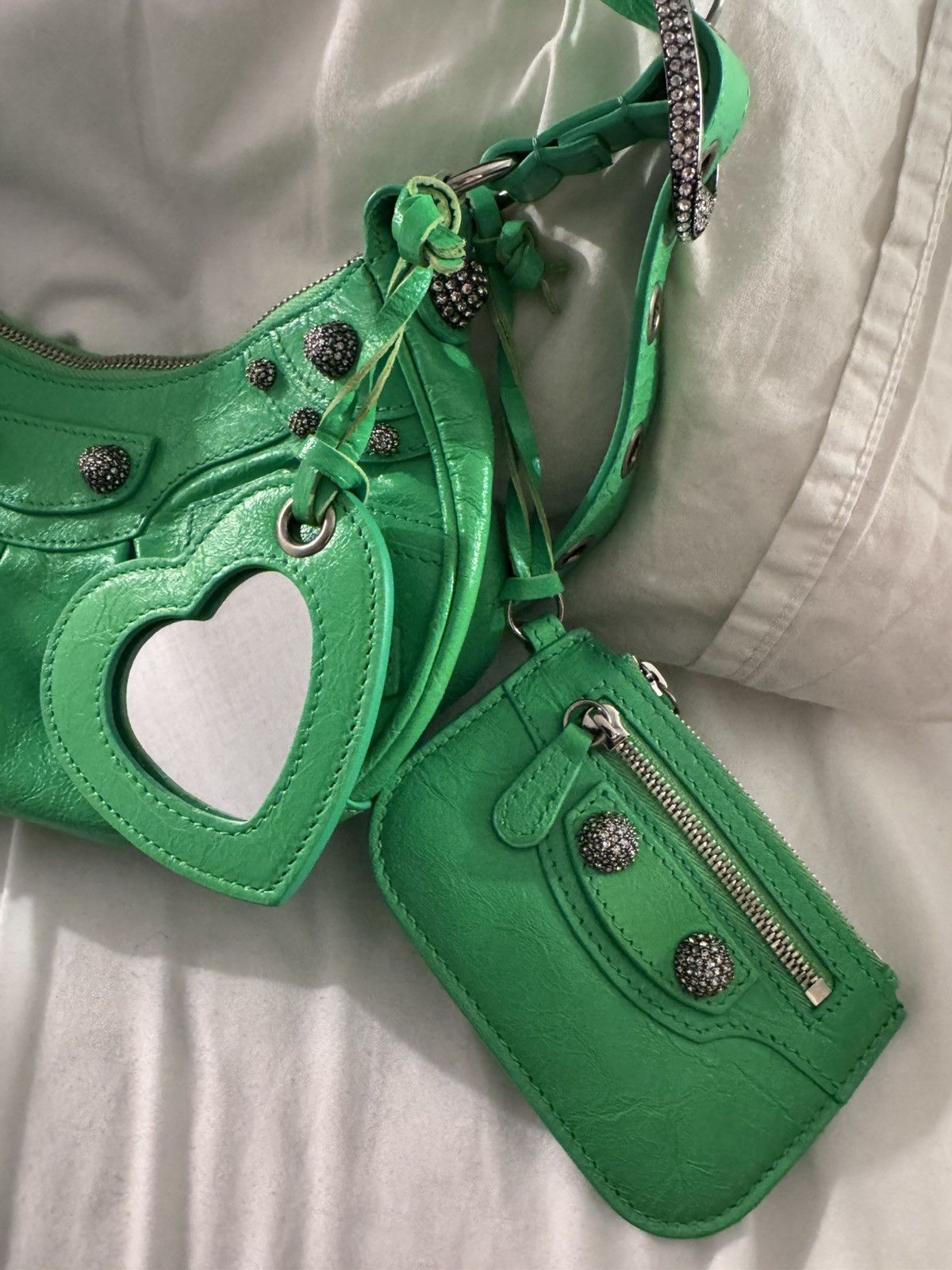 Balenciaga Balenciaga Leather Le Cagole Green Shoulder Bag Size ONE SIZE - 2 Thumbnail